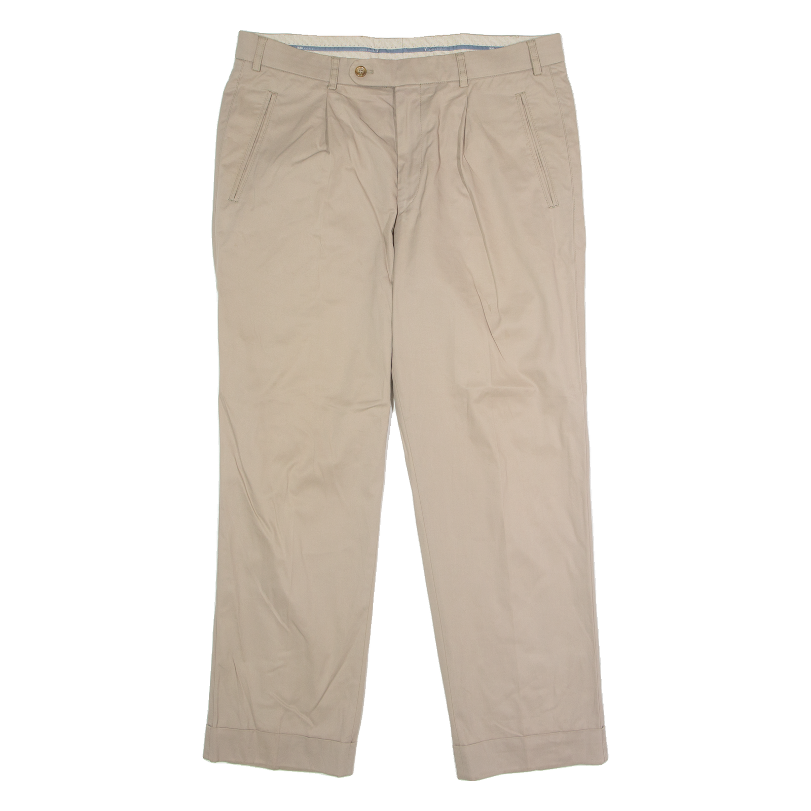 HITL Mens Trousers Beige Regular Straight W36 L30 Refurbished - N/A refurbished available on Cerqular