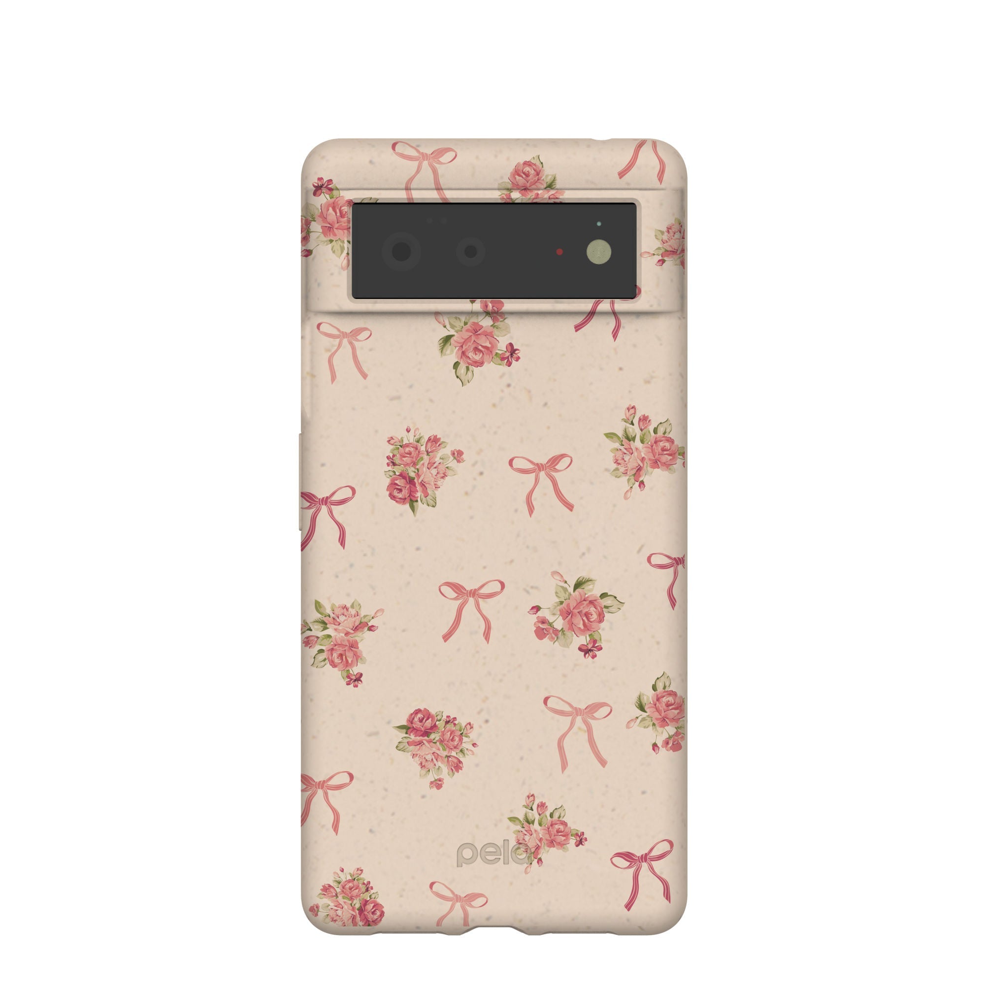 Seashell Roses and Bows Google Pixel 6 Case Refurbished - Pela Case refurbished available on Cerqular