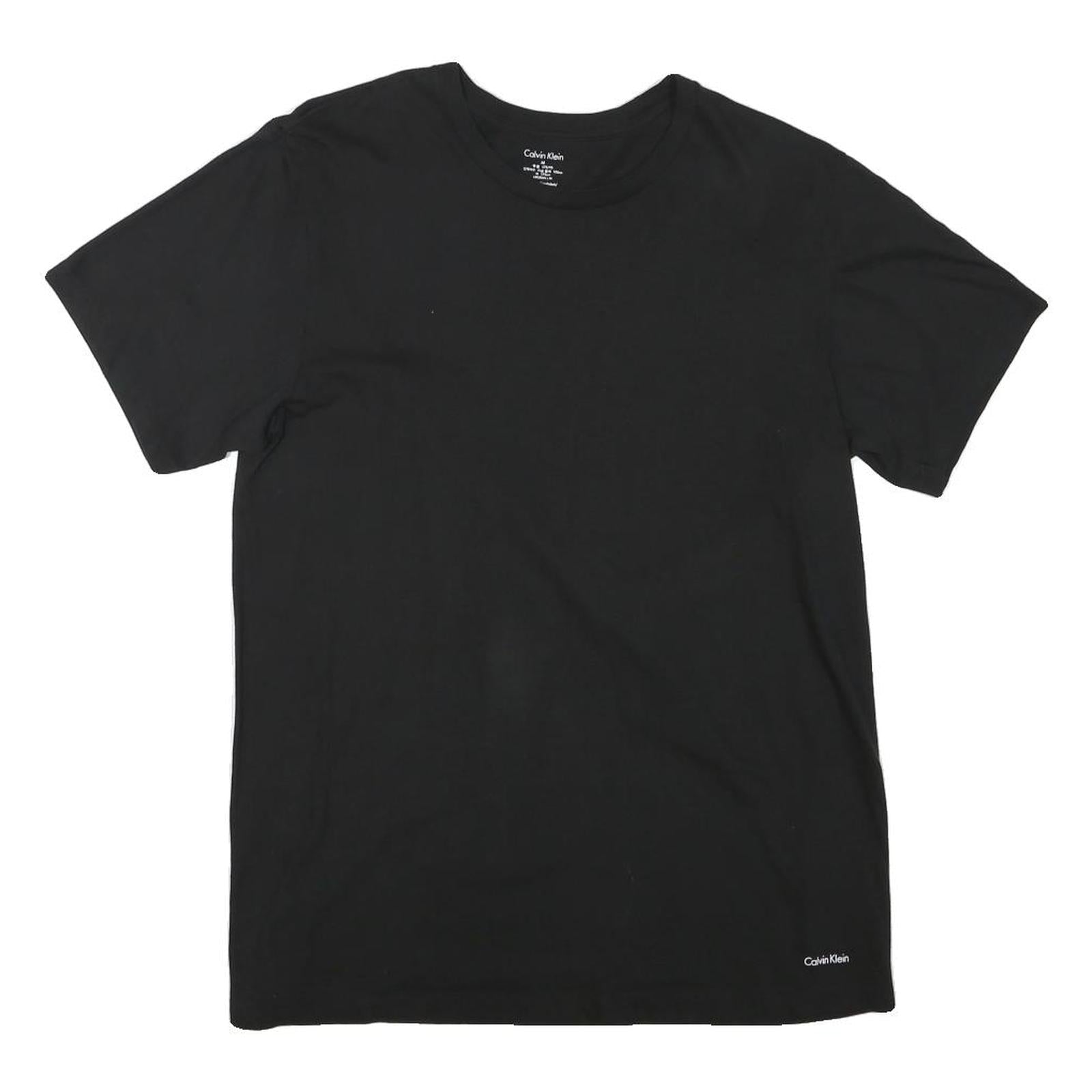 CALVIN KLEIN JEANS Mens Black Crew Neck T-Shirt M Cotton Blend Classic Refurbished - N/A refurbished available on Cerqular