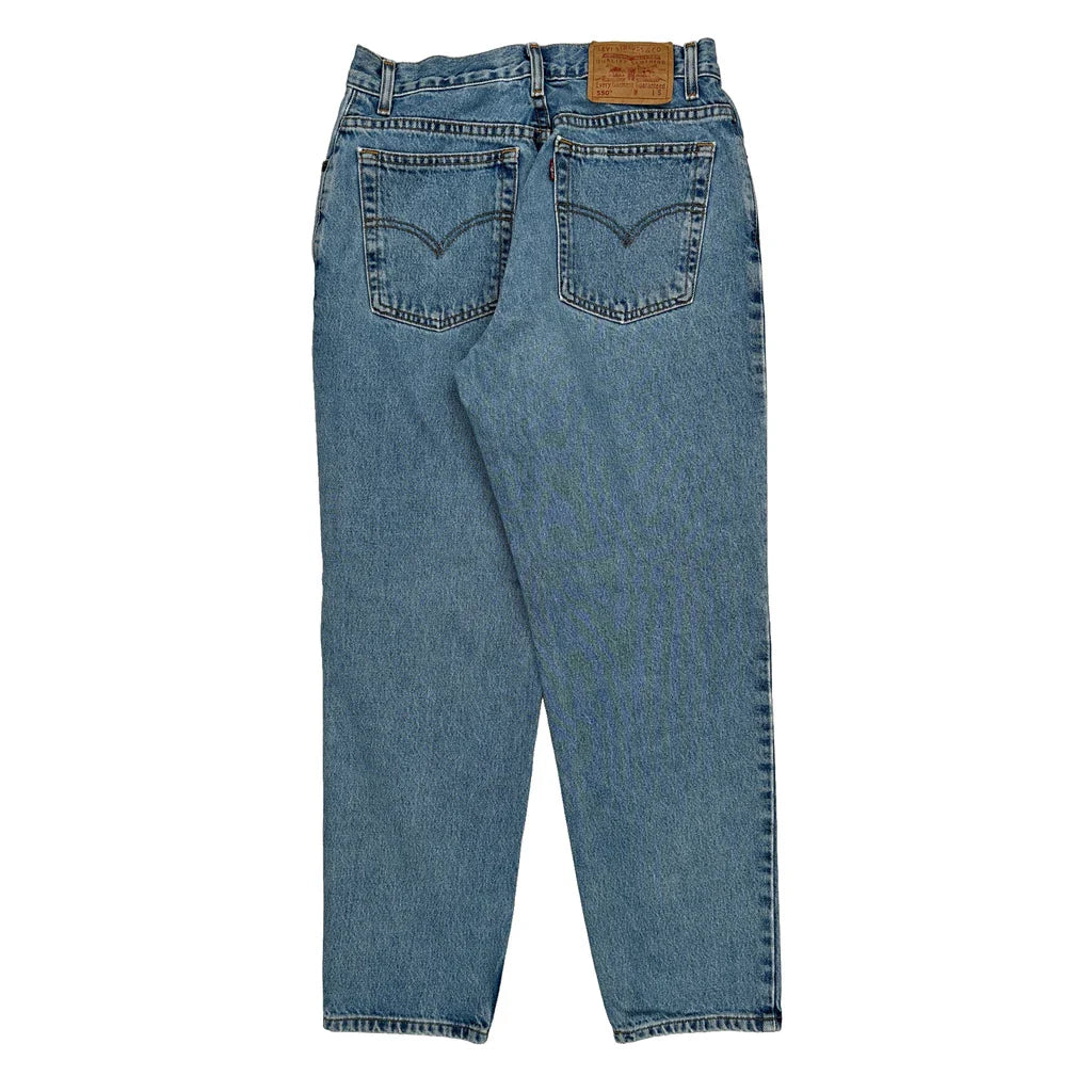 Levis 550 Jeans - 28W 30L Blue Denim Refurbished - Thrifted (note: this is a term often used to describe second- refurbished available on Cerqular