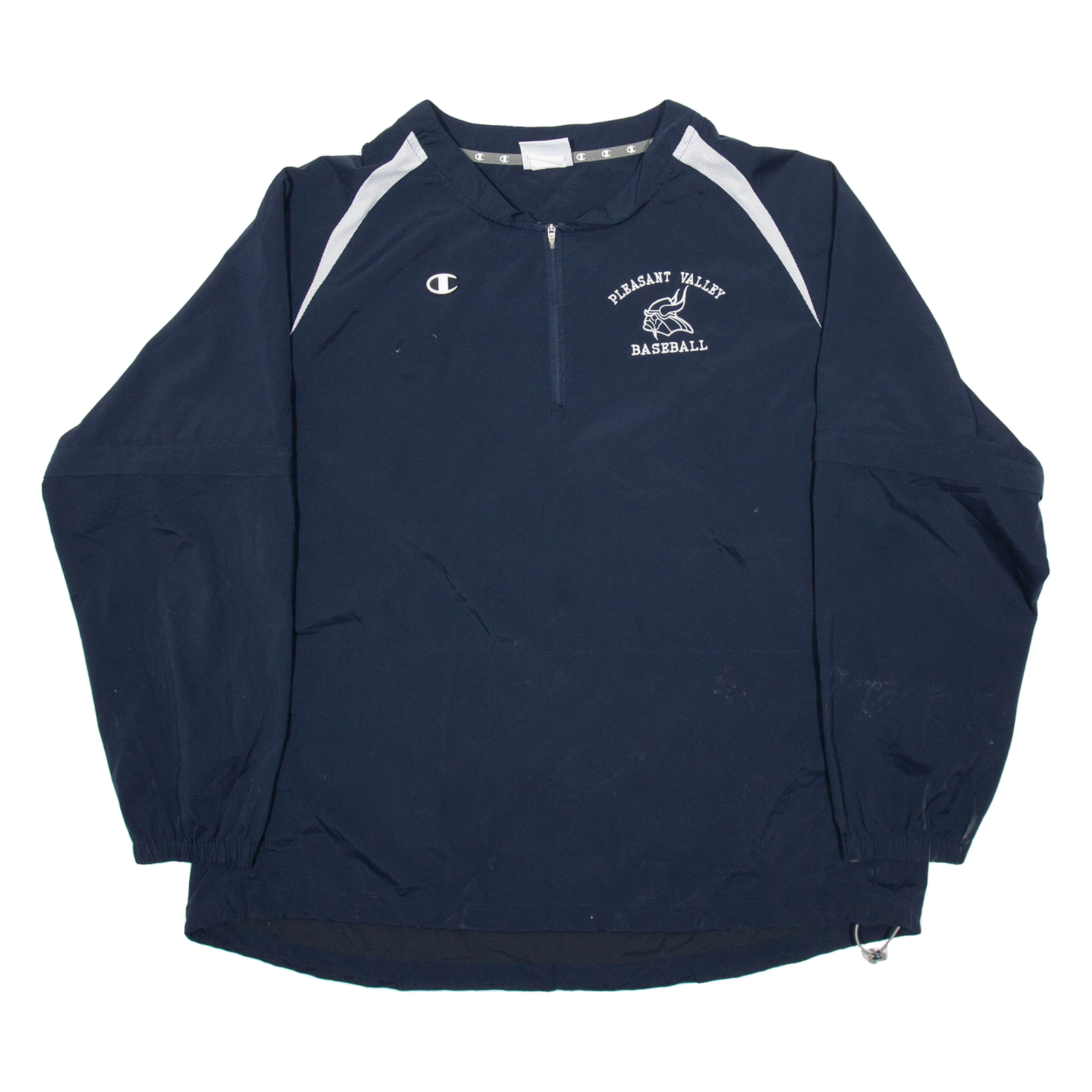 CHAMPION Pleasant Valley Baseball Mens Pullover Jacket Blue USA XL Refurbished - N/A refurbished available on Cerqular
