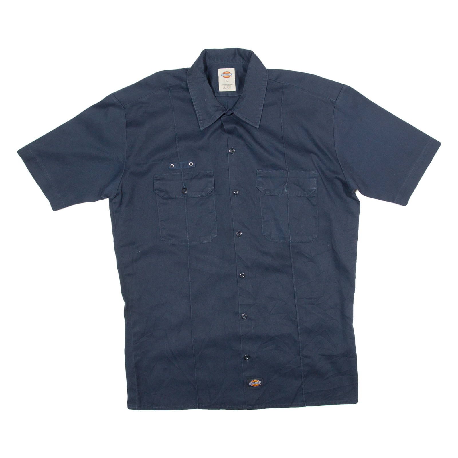 DICKIES Mens Worker Shirt Blue L Refurbished - N/A refurbished available on Cerqular