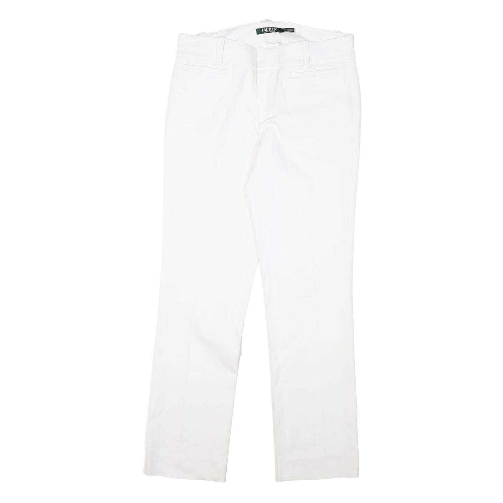 Buy LAUREN RALPH LAUREN Womens Cotton Blend White Slim Straight Trousers W30 L28 Refurbished - $36.39 LAUREN RALPH LAUREN Womens Cotton Blend White Slim Straight Trousers W30 L28 Refurbished - N/A refurbished available on Cerqular