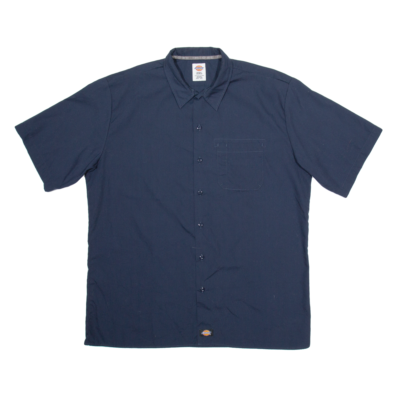 DICKIES Mens Worker Shirt Blue 2XL Refurbished - N/A refurbished available on Cerqular