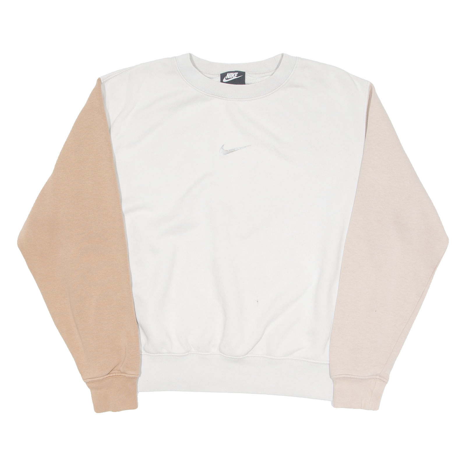 NIKE Womens Sweatshirt Beige Crew Neck S Refurbished - N/A refurbished available on Cerqular