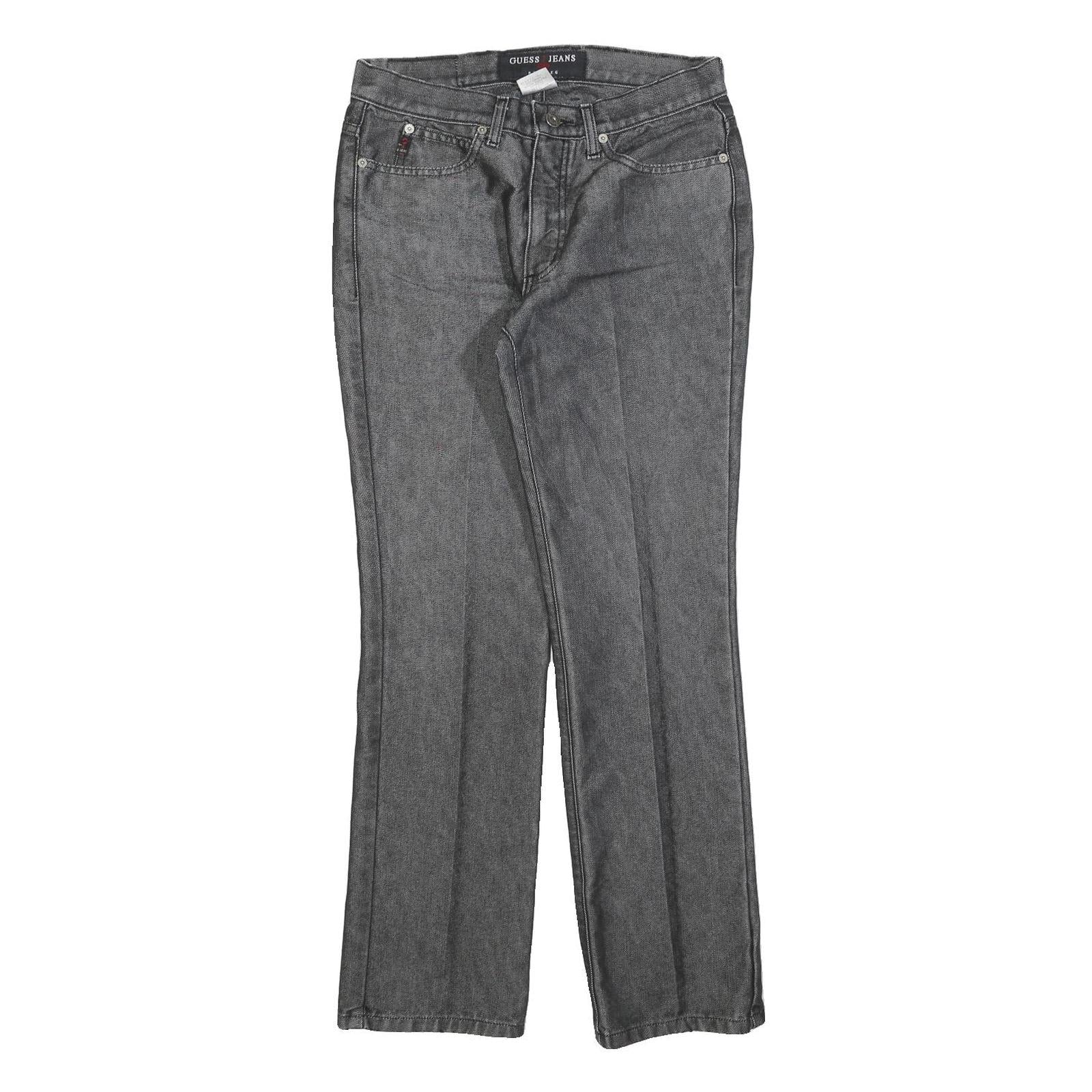 GUESS Womens Grey Regular Straight Denim Medium W29 L29 Zip Cotton Blend Jeans Refurbished - N/A refurbished available on Cerqular