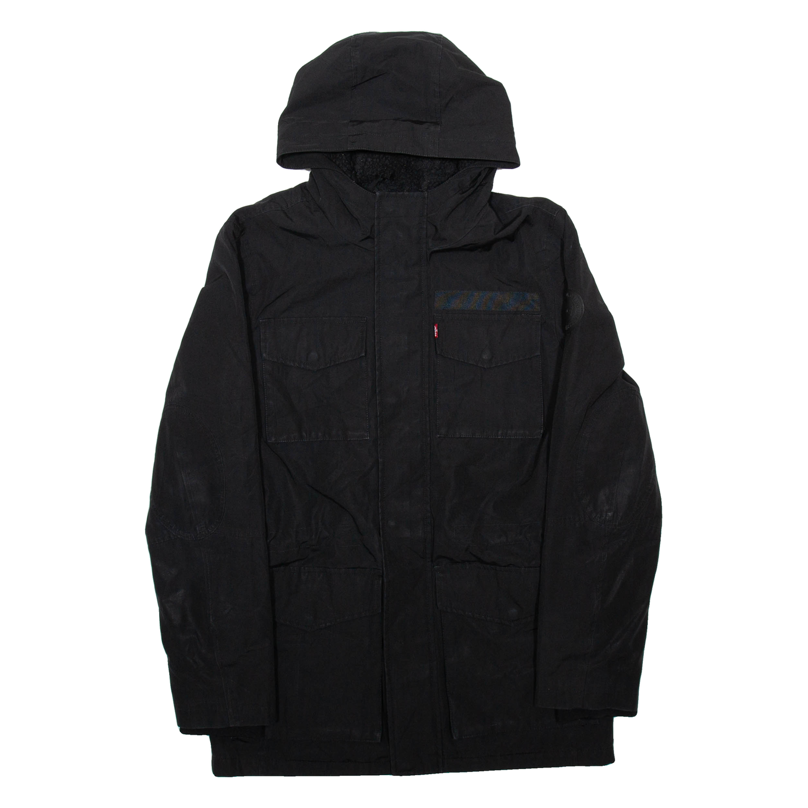 LEVI'S Mens Parka Coat Black S Refurbished - N/A refurbished available on Cerqular