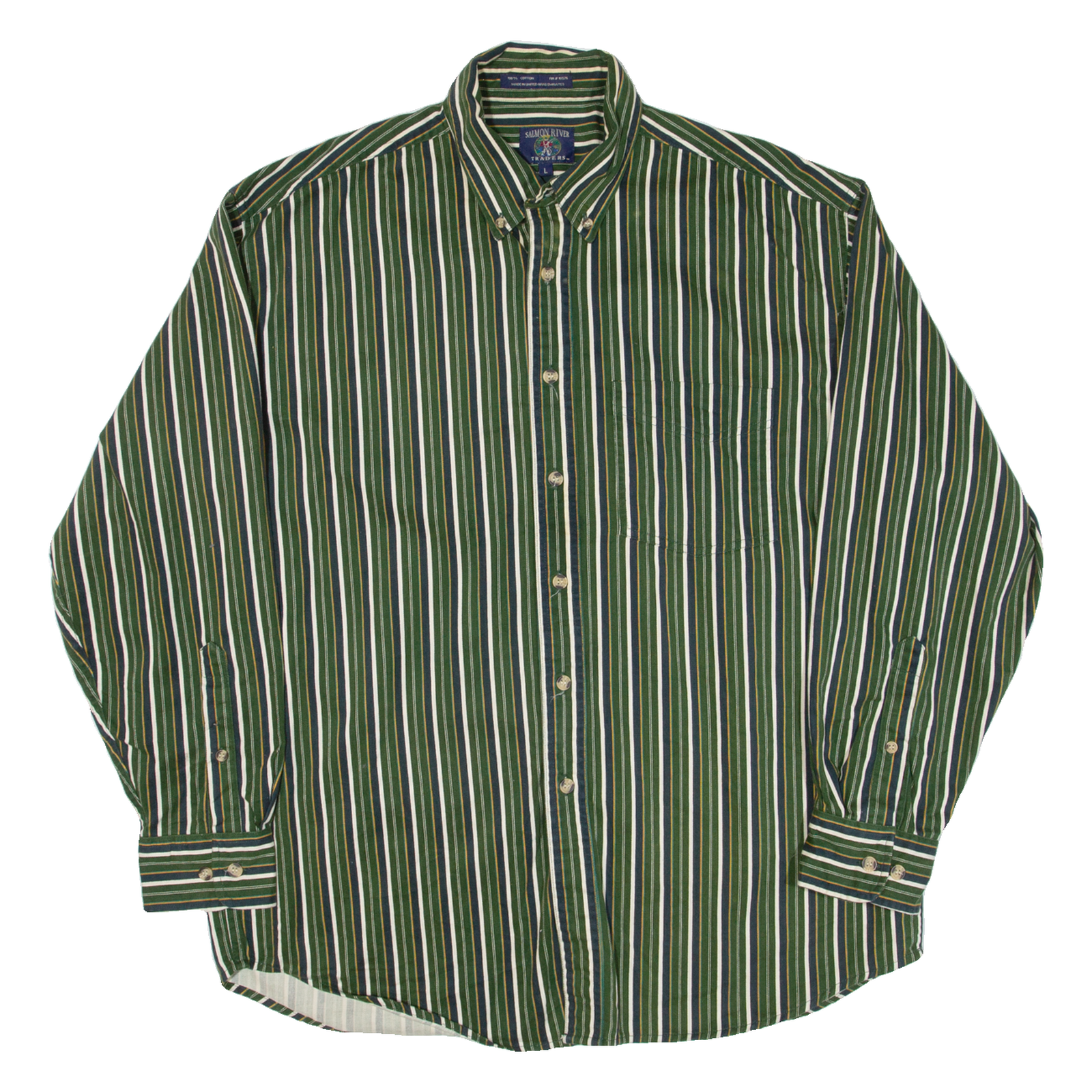 Buy SALMON RIVER Mens Shirt Green Striped Long Sleeve L Refurbished - $18.19 SALMON RIVER Mens Shirt Green Striped Long Sleeve L Refurbished - N/A refurbished available on Cerqular