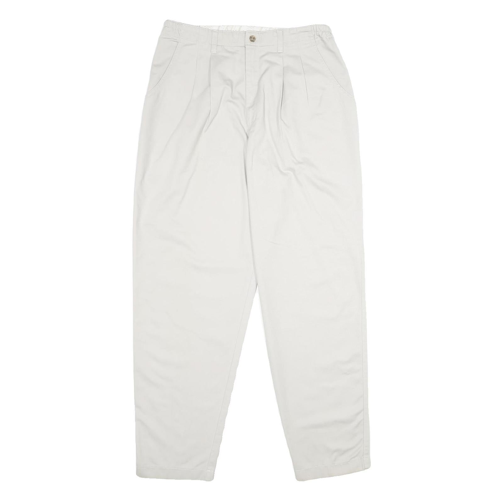 LEE Womens Cotton Blend White Classic Straight Trousers W30 L32 Zip Closure Refurbished - N/A refurbished available on Cerqular