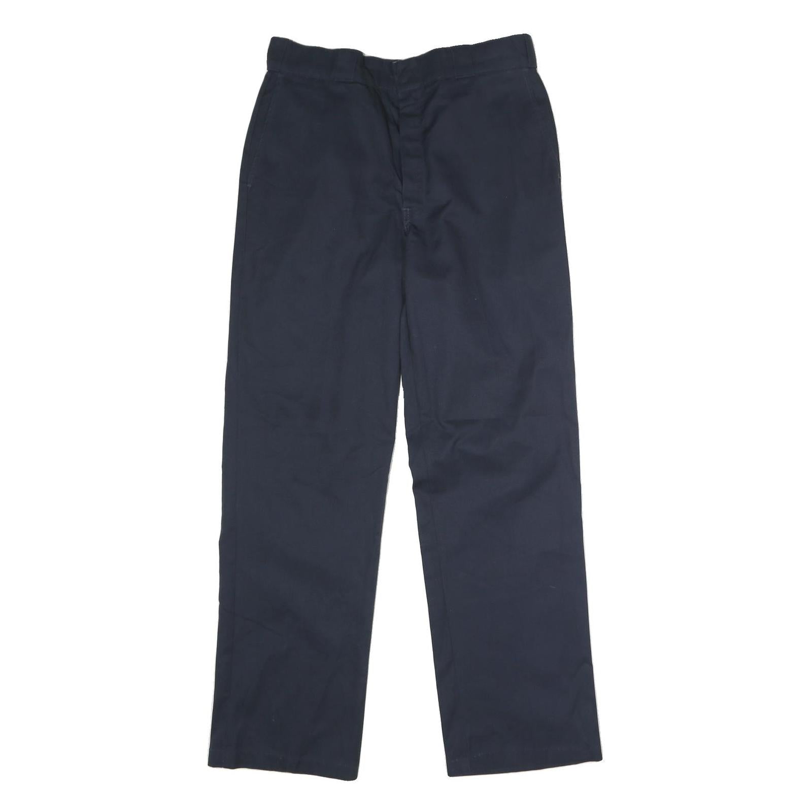 DICKIES Mens Polyester Blend Classic Blue Zip Trousers W34 L32 Workwear Straight Refurbished - N/A refurbished available on Cerqular