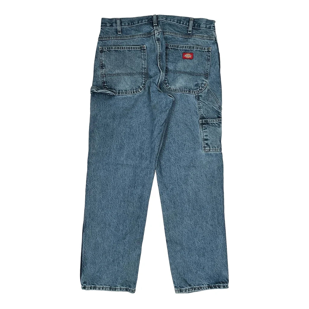 Dickies Double Knee Carpenter Jeans - 38W 30L Blue Cotton Refurbished - Thrifted (note: this is a term often used to describe second- refurbished available on Cerqular