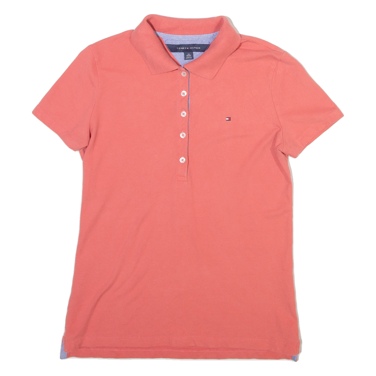 TOMMY HILFIGER Womens Polo Shirt Pink XS Refurbished - N/A refurbished available on Cerqular