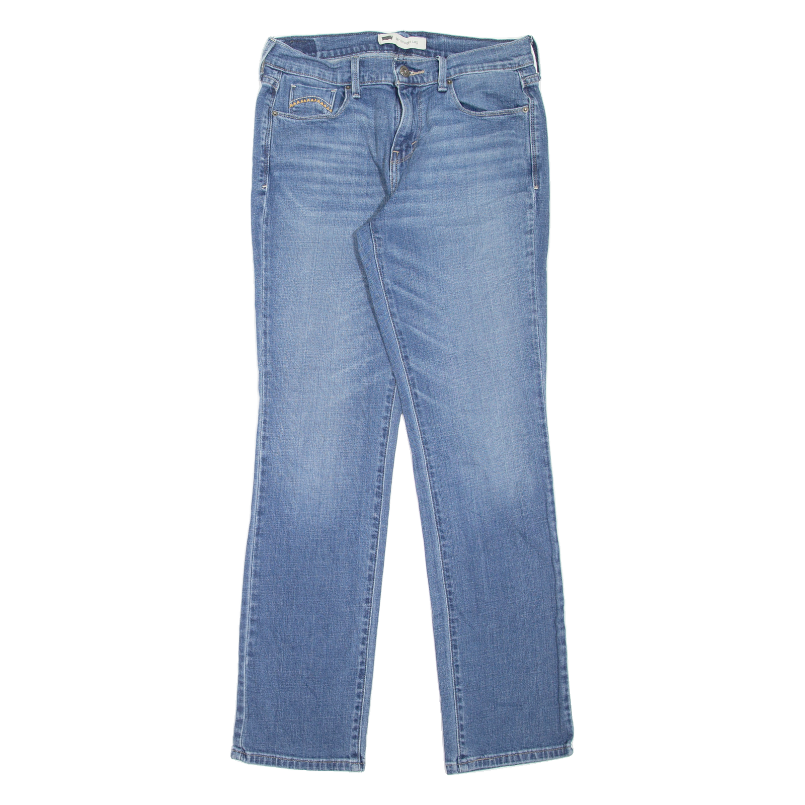 LEVI'S 505 Womens Jeans Blue Regular Straight Stone Wash W27 L32 Refurbished - N/A refurbished available on Cerqular