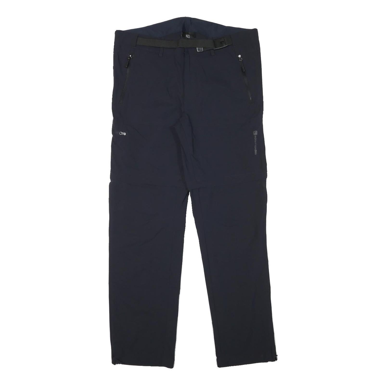 TREVOLUTION Mens Polyester Blend Navy Regular Zip Trousers W34 L30 Outdoor Refurbished - N/A refurbished available on Cerqular