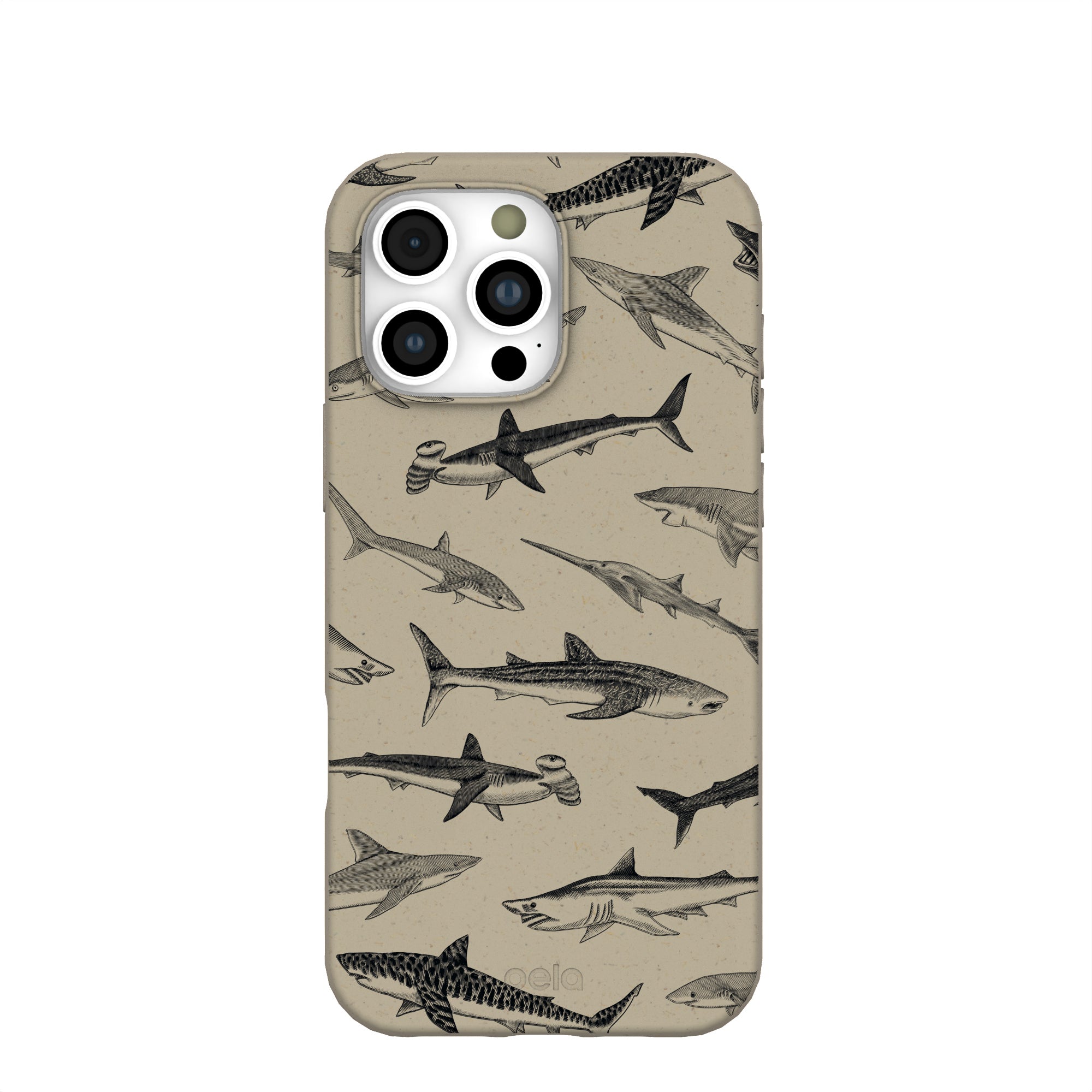 London Fog Shark World iPhone 16 Pro Max Case Refurbished - Pela Case refurbished available on Cerqular
