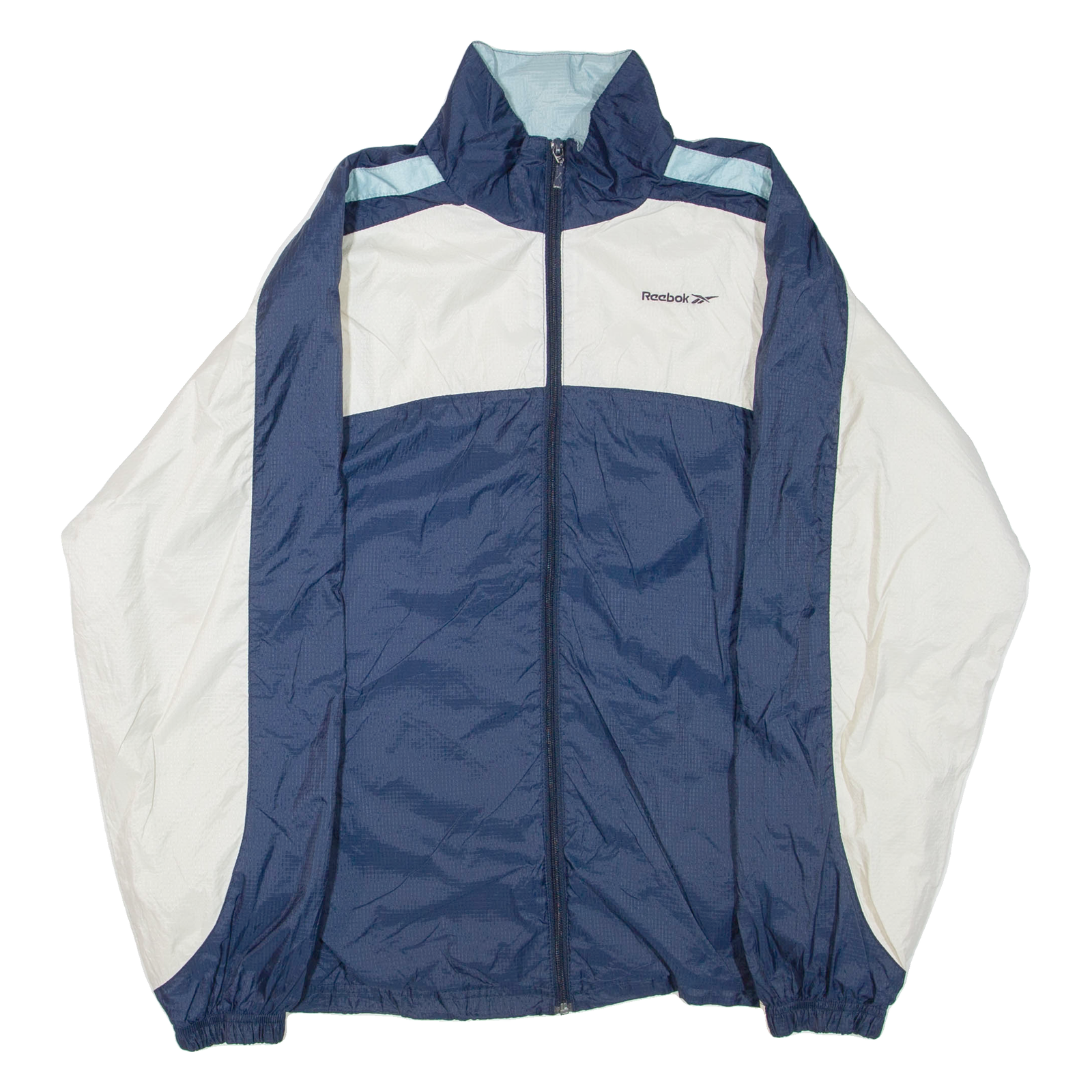 REEBOK Womens Track Jacket Blue Colourblock UK 16 Refurbished - N/A refurbished available on Cerqular