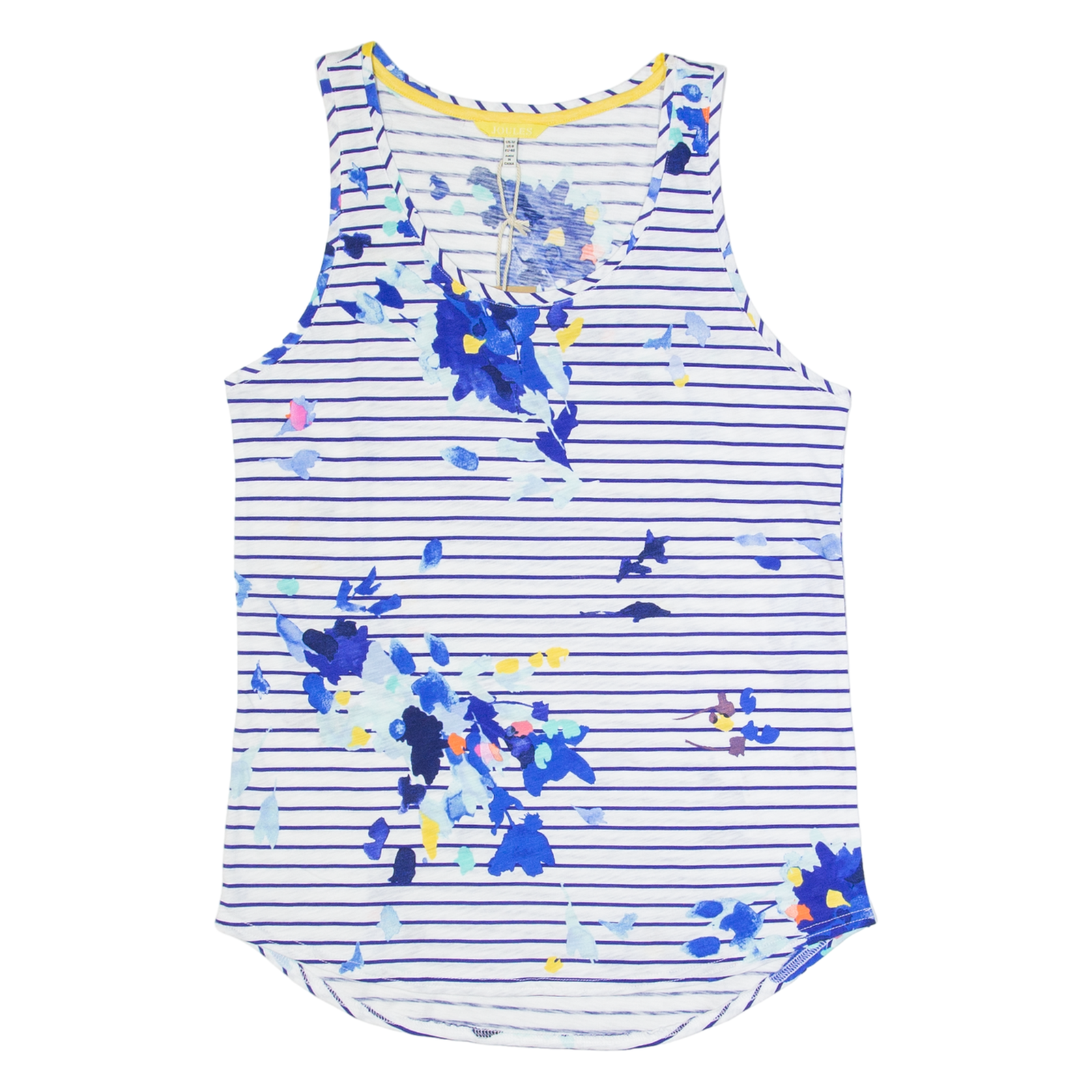 JOULES Womens Printed Vest Blue Sleeveless Striped UK 12 Refurbished - N/A refurbished available on Cerqular