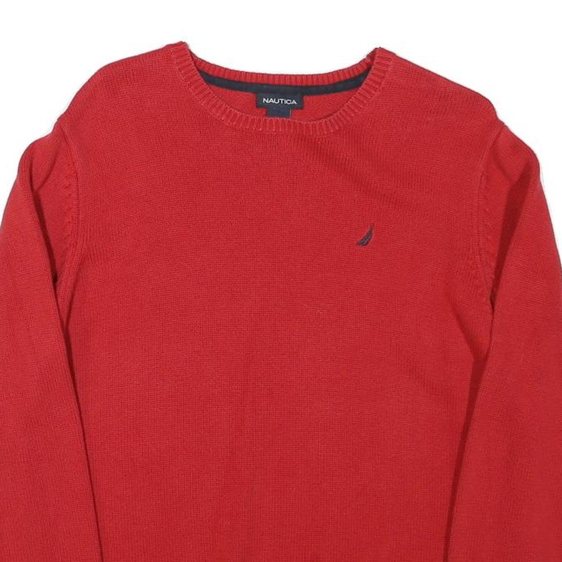 Buy NAUTICA Mens Red Pullover Plain Crew Neck Basic Knit Jumper Size S Cotton Blend Refurbished - $32.49 NAUTICA Mens Red Pullover Plain Crew Neck Basic Knit Jumper Size S Cotton Blend Refurbished - N/A refurbished available on Cerqular