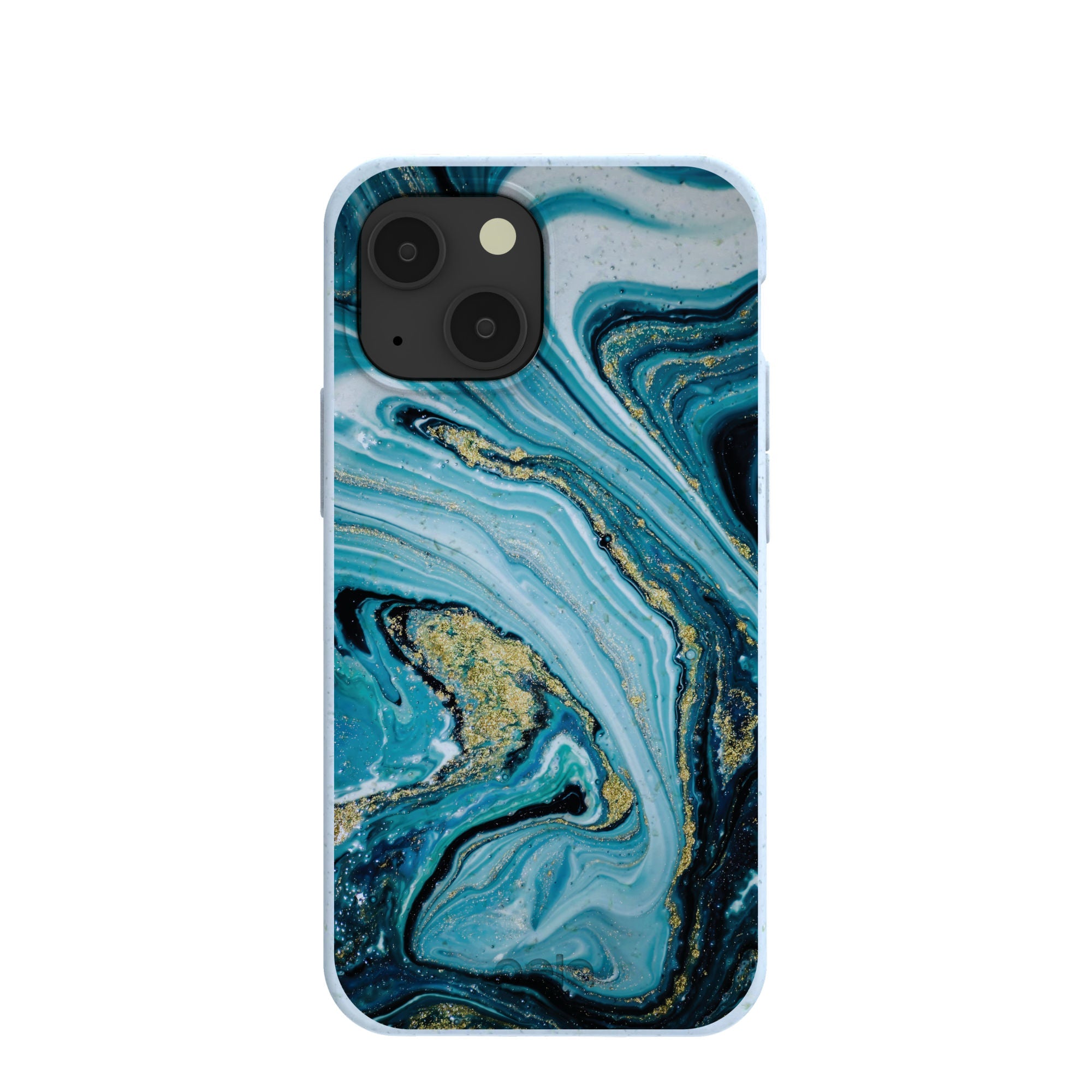 Powder Blue Marble iPhone 13 Mini Case Refurbished - Pela Case refurbished available on Cerqular