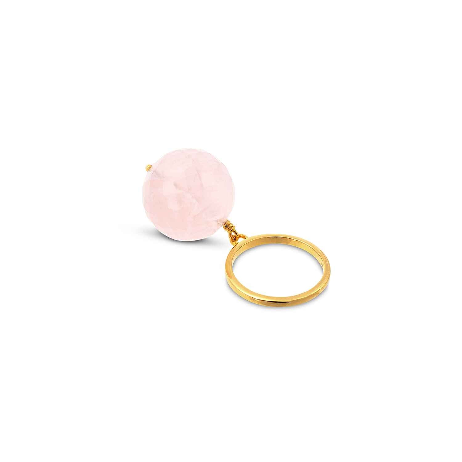 Bubble Pink Quartz Gold Ring (adjustable) Refurbished - Amadeus (This could refer to multiple things, such as the 1 refurbished available on Cerqular