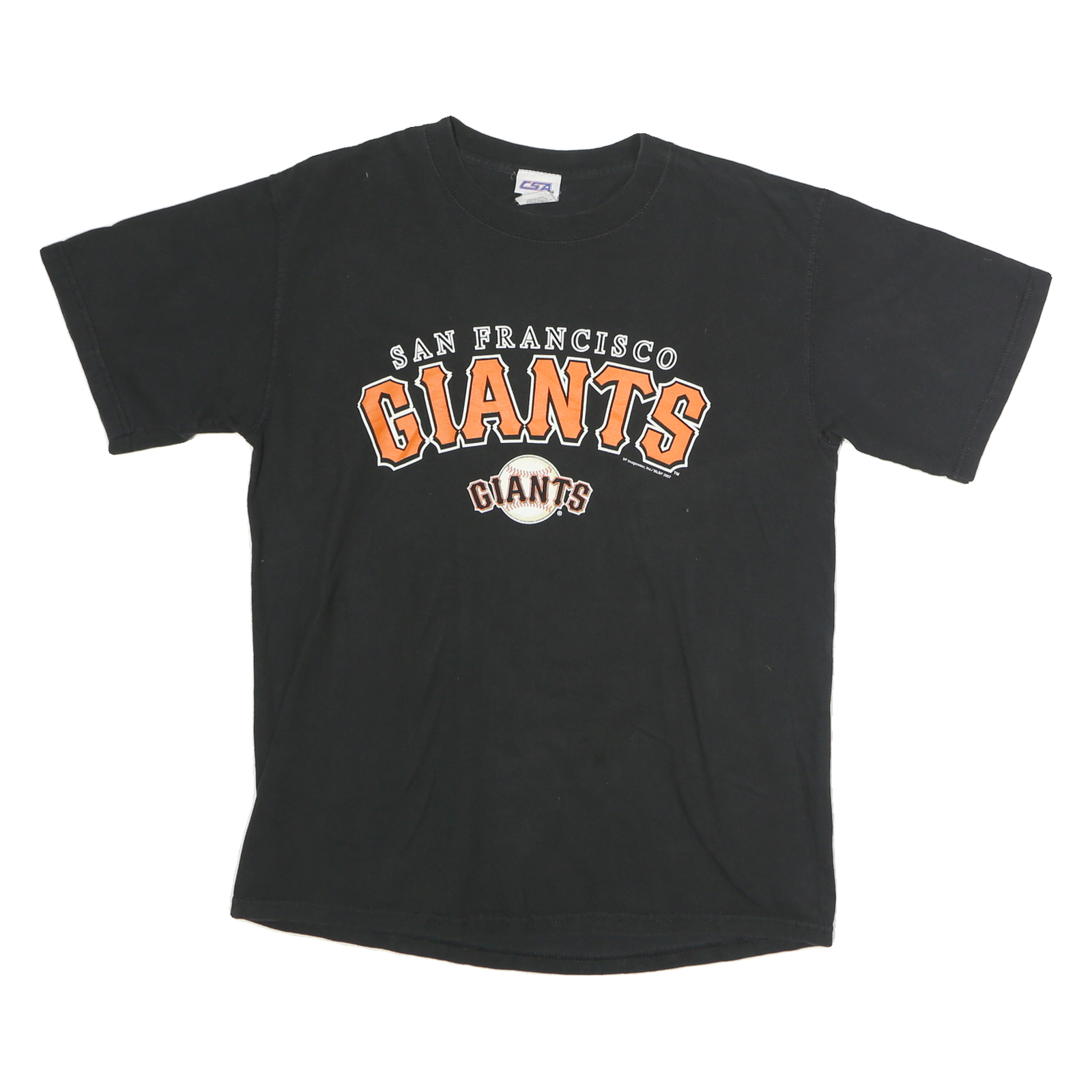 CSA Mens Black San Francisco Giants Graphic T-Shirt M Short Sleeve Crew Neck Refurbished - N/A refurbished available on Cerqular