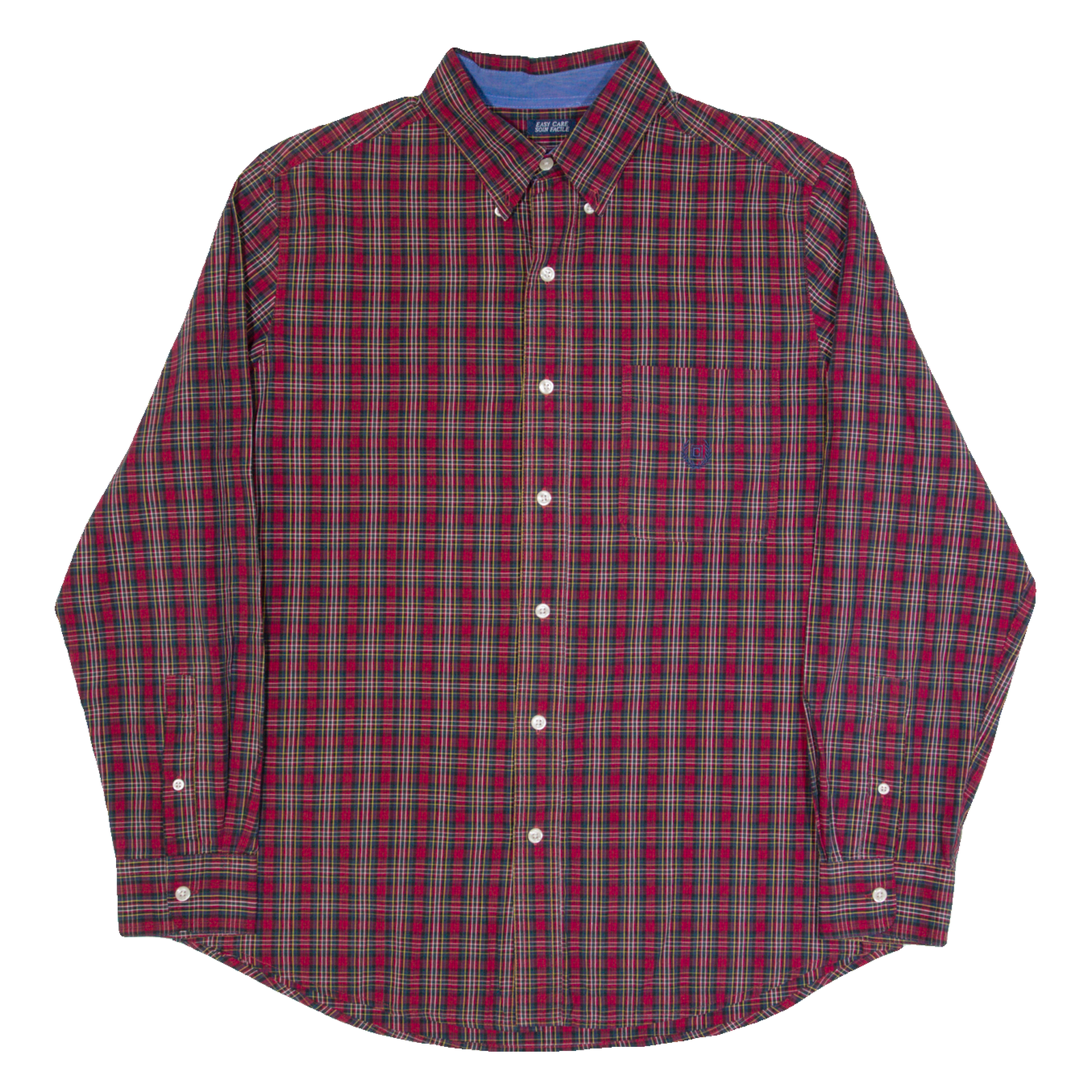 CHAPS Mens Shirt Red Plaid Long Sleeve M Refurbished - N/A refurbished available on Cerqular