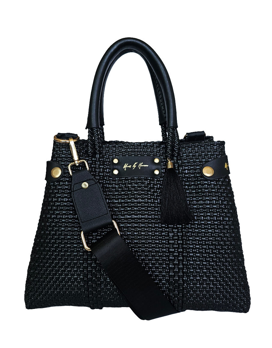 Mini Less Pollution Convertible Crossbody Bag -Luxury Black Refurbished - Mavis by Herrera refurbished available on Cerqular