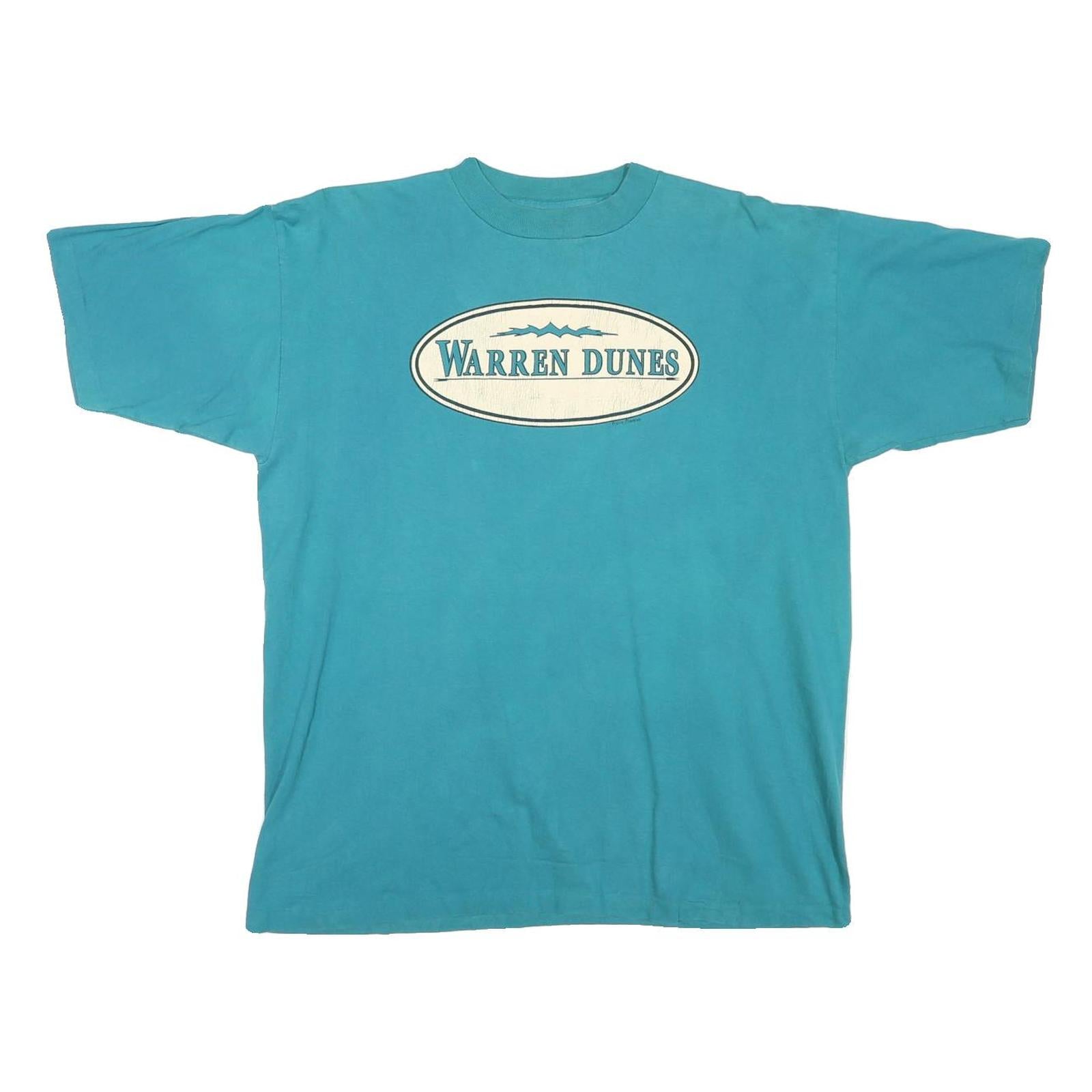 PRAIRIE MOUNTAIN Mens Blue Warren Dunes Graphic T-Shirt L Crew Neck Short Sleeve Refurbished - N/A refurbished available on Cerqular