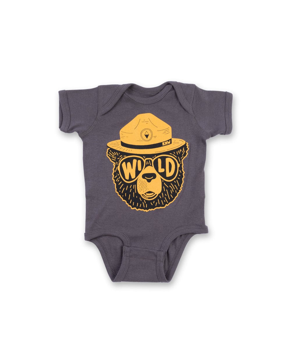 Wildbear Baby Bodysuit | Charcoal | Size: 12M Refurbished - Keep Nature Wild refurbished available on Cerqular