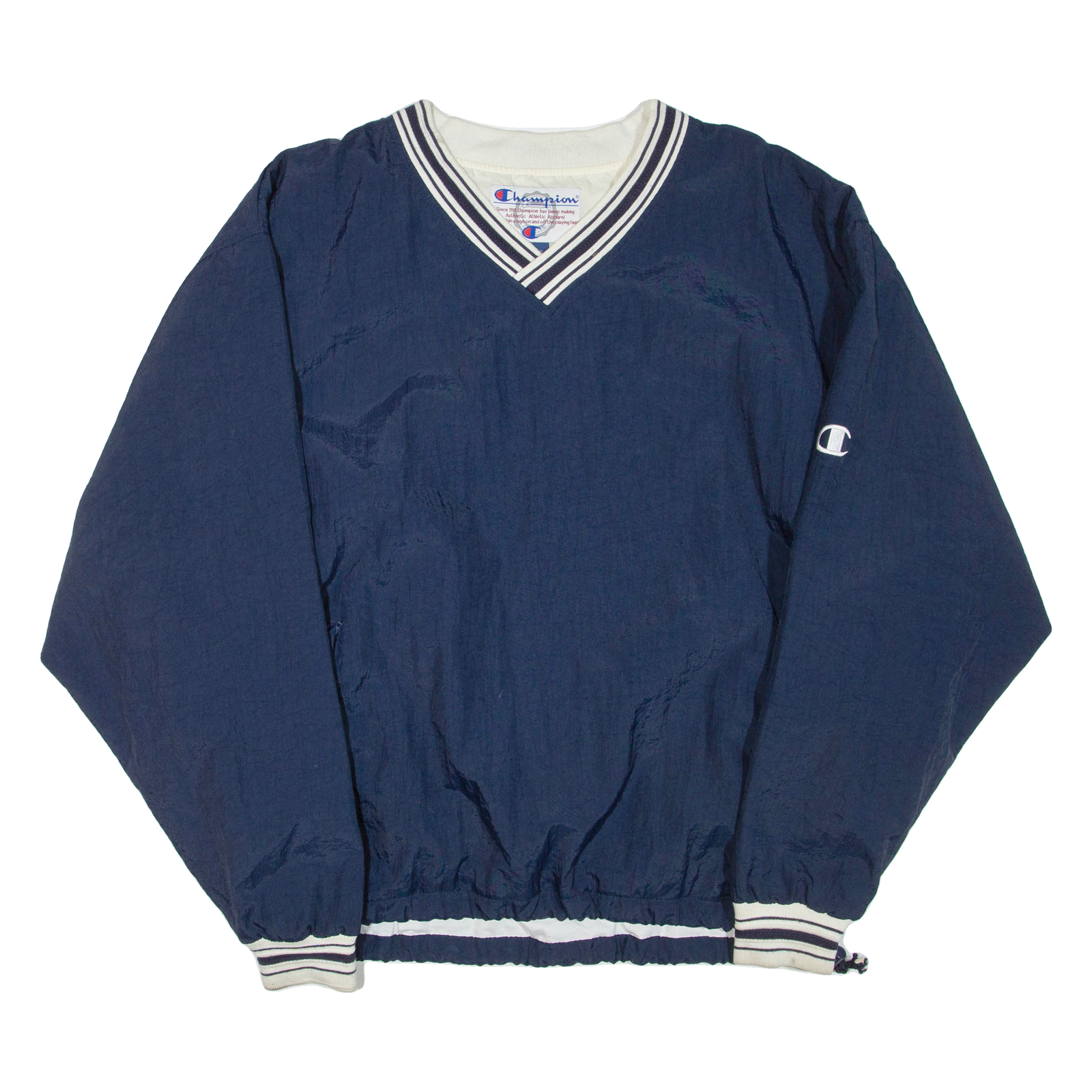 CHAMPION Mens Sweatshirt Blue V-Neck Nylon XL Refurbished - N/A refurbished available on Cerqular