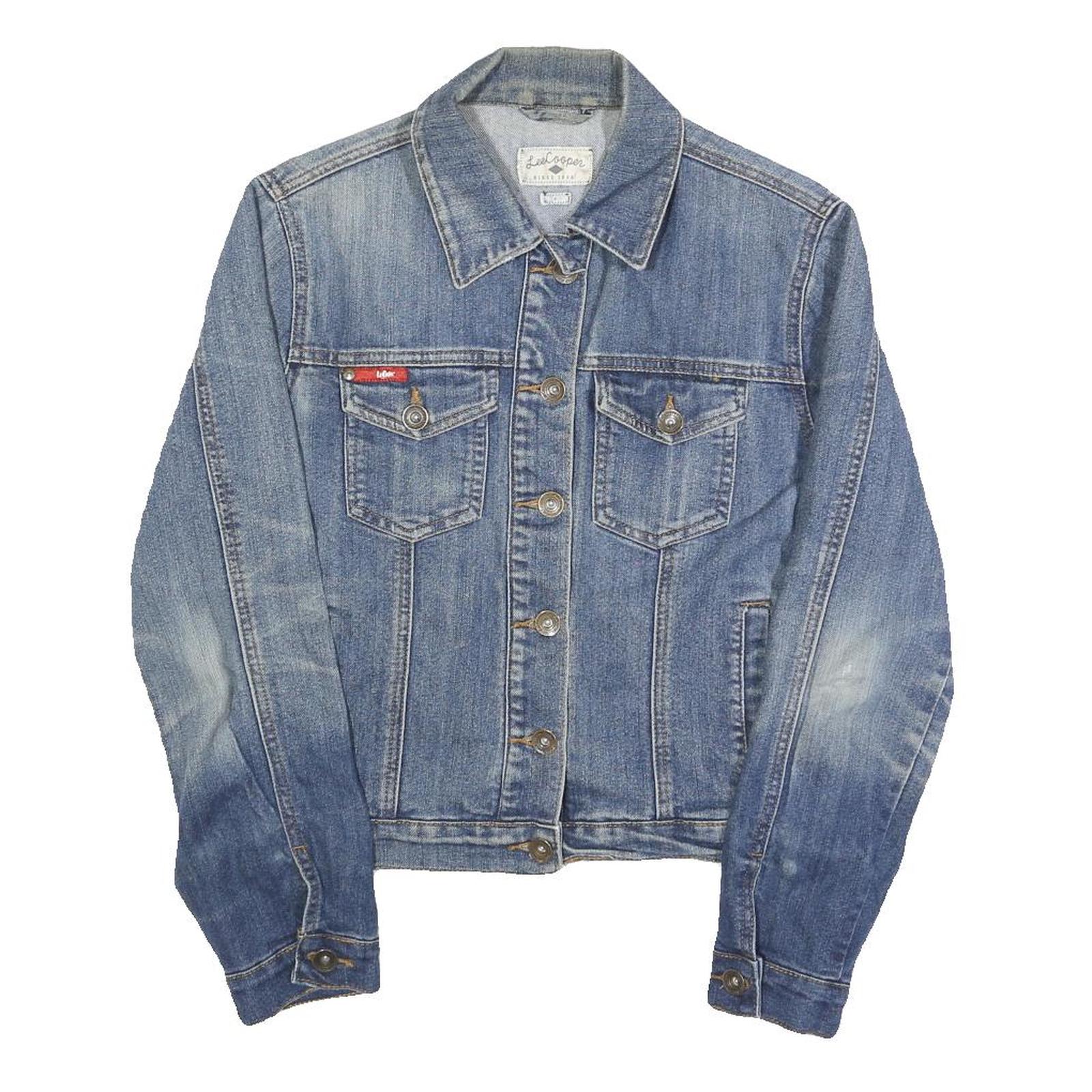 LEE COOPER Womens Blue Cotton Denim Button Jacket S Classic Casual Outerwear Refurbished - N/A refurbished available on Cerqular