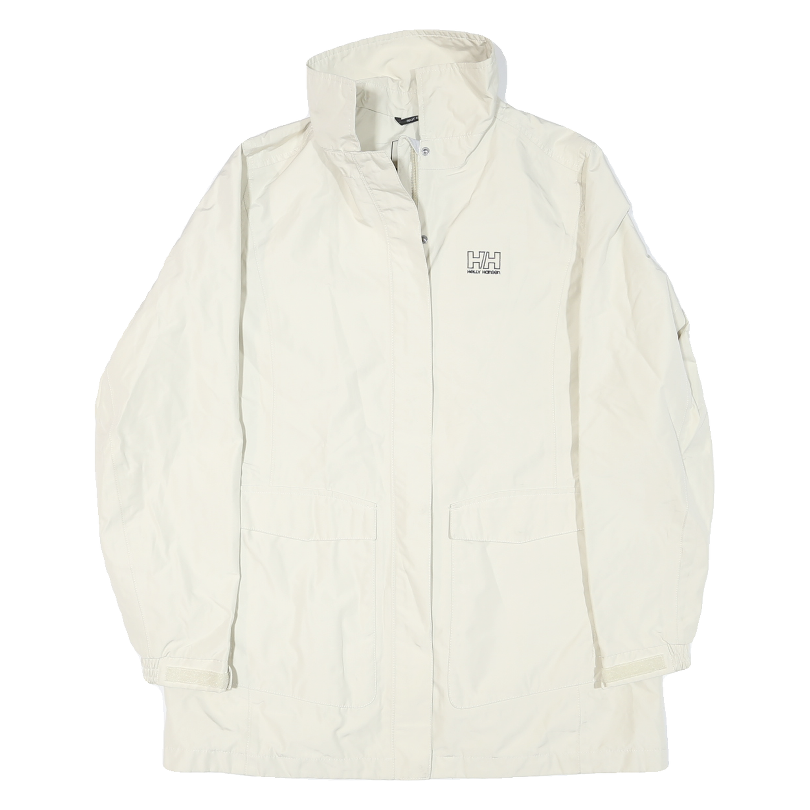HELLY HANSEN Womens White Nylon Helly Tech Jacket M Zip Plain Lightweight Refurbished - N/A refurbished available on Cerqular