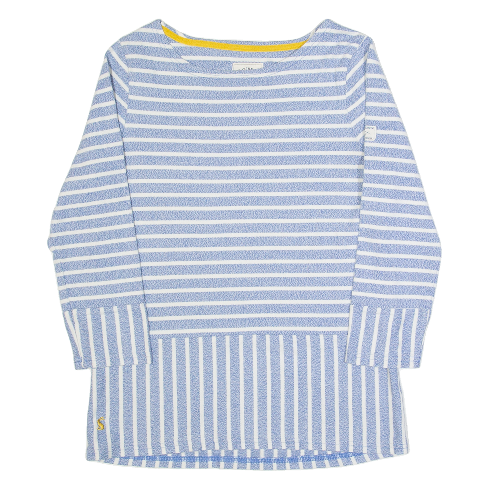 JOULES Womens Patterned Jumper Blue Striped Tight Knit 3/4 Sleeve UK 10 Refurbished - N/A refurbished available on Cerqular