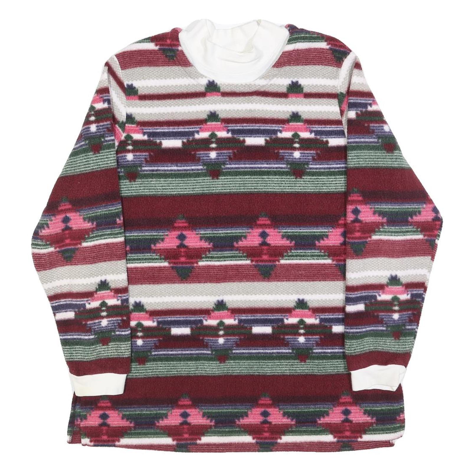 BLAIR Womens Multi Colour Patterned Crew Neck Chunky Knit L Polyester Jumper Refurbished - N/A refurbished available on Cerqular