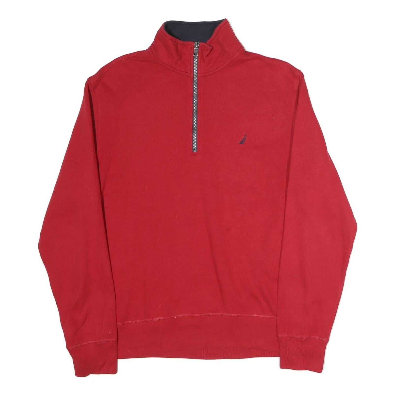 Buy NAUTICA Mens Red 1/4 Zip Sweatshirt M Cotton Pullover Casual Refurbished - $32.49 NAUTICA Mens Red 1/4 Zip Sweatshirt M Cotton Pullover Casual Refurbished - N/A refurbished available on Cerqular