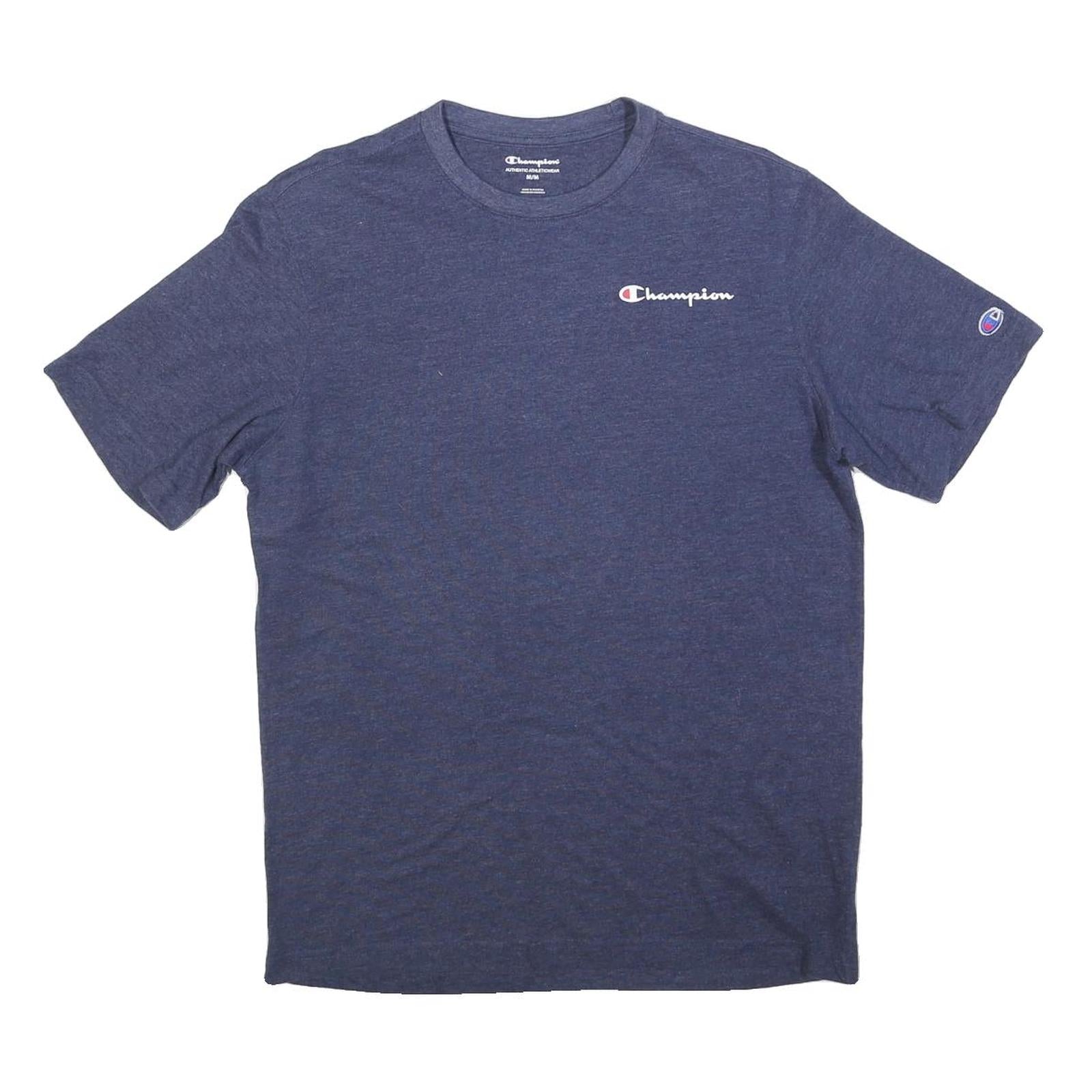 CHAMPION Mens Blue Jersey T-Shirt M Short Sleeve Crew Neck Branded Logo Comfort Refurbished - N/A refurbished available on Cerqular