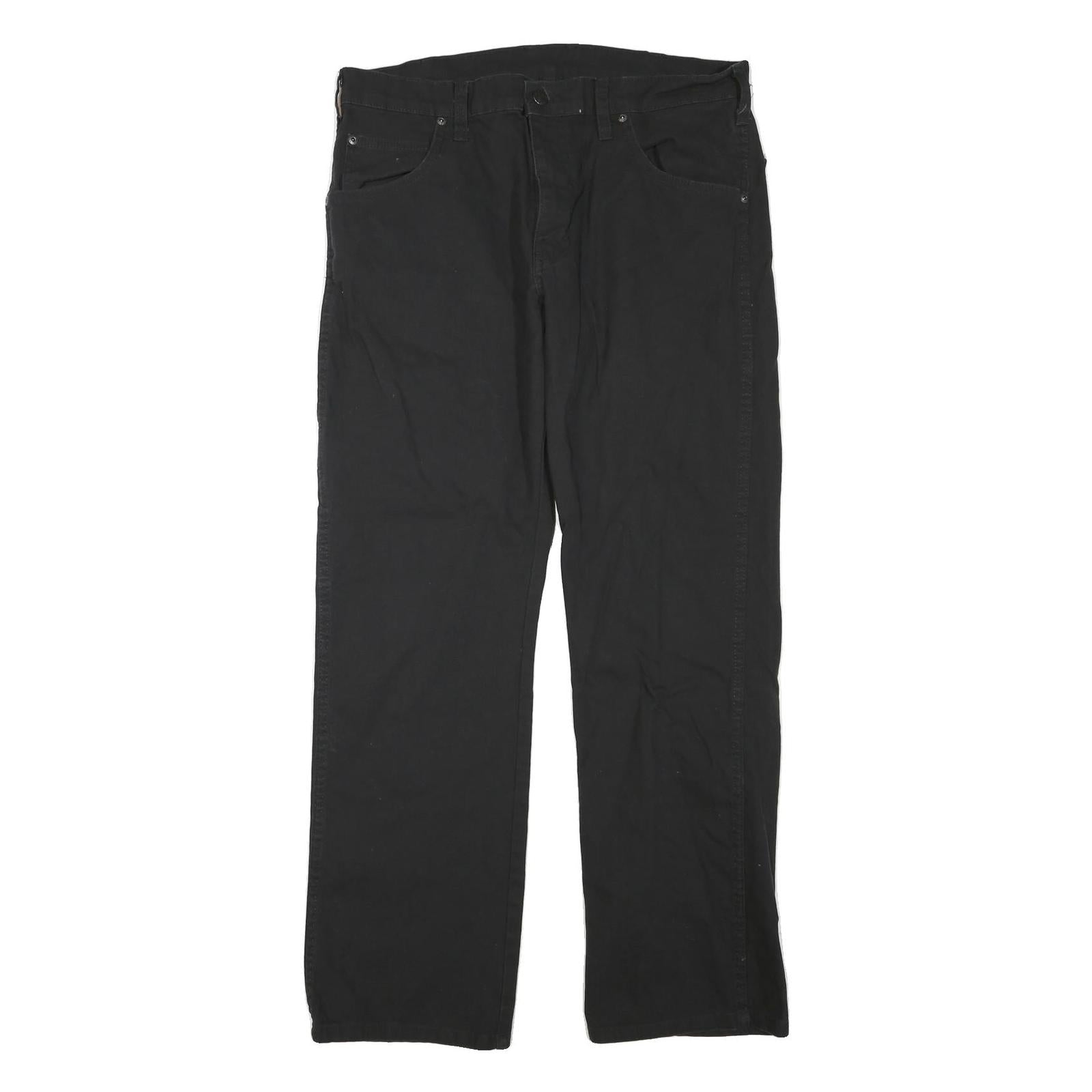 DICKIES Mens Regular Fit Cotton Blend Black Trousers W34 L30 Workwear Zip Refurbished - N/A refurbished available on Cerqular
