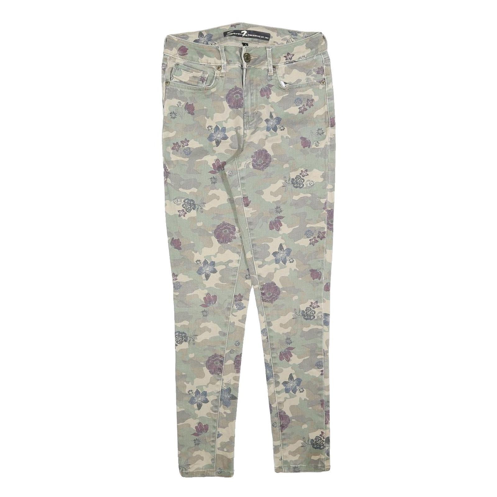 7 FOR ALL MANKIND Womens Slim Floral Camouflage Print Denim Jeans W26 L28 Refurbished - N/A refurbished available on Cerqular