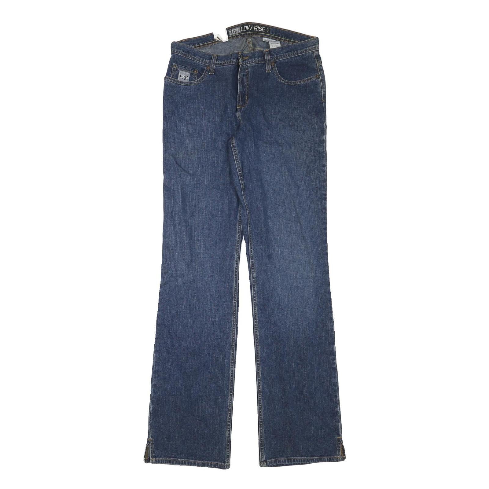 CRUEL GIRL Womens Jeans Blue Regular Straight Denim Medium Wash W33 L37 Low Rise Refurbished - N/A refurbished available on Cerqular