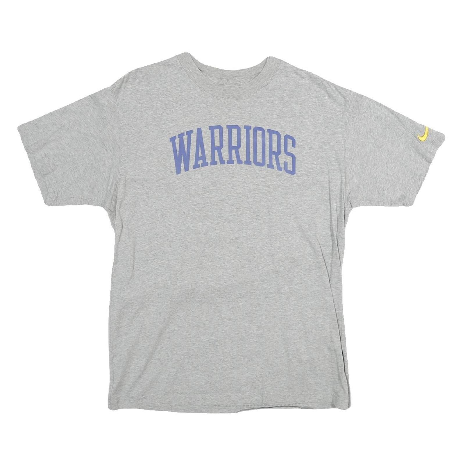 NIKE Mens Grey Warriors Graphic T-Shirt S Short Sleeve Crew Neck Sportswear Refurbished - N/A refurbished available on Cerqular