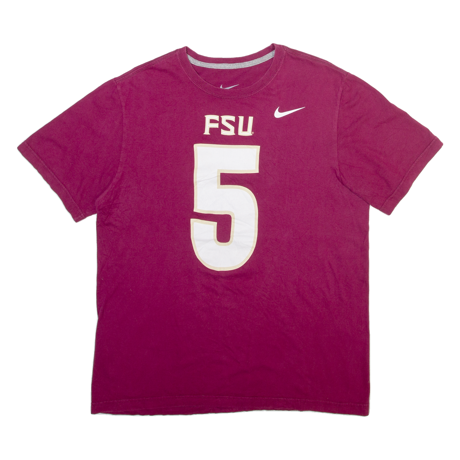NIKE Mens T-Shirt Maroon L Refurbished - N/A refurbished available on Cerqular