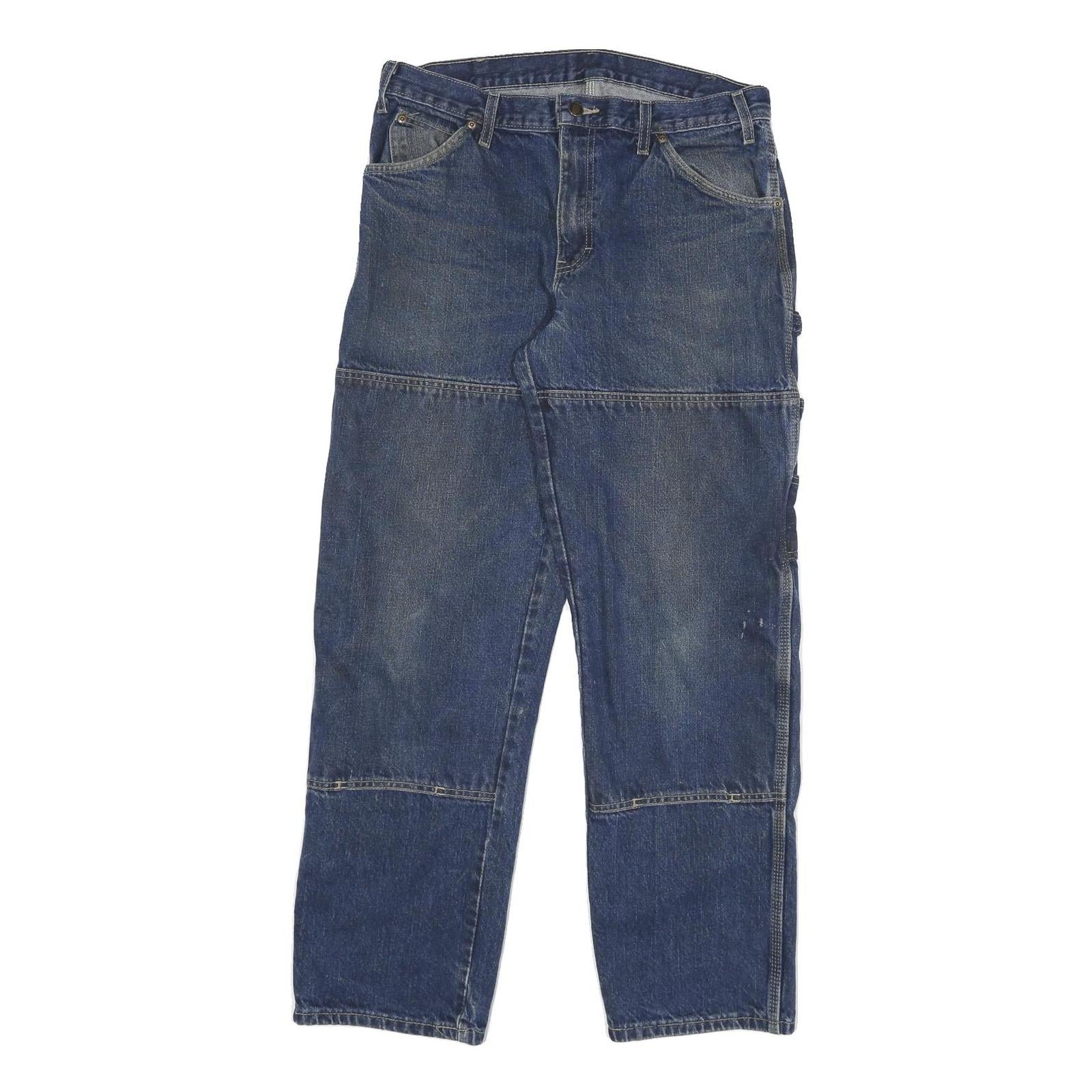 DICKIES Mens Jeans Blue Regular Straight Denim Medium W33 L29 Workwear Refurbished - N/A refurbished available on Cerqular