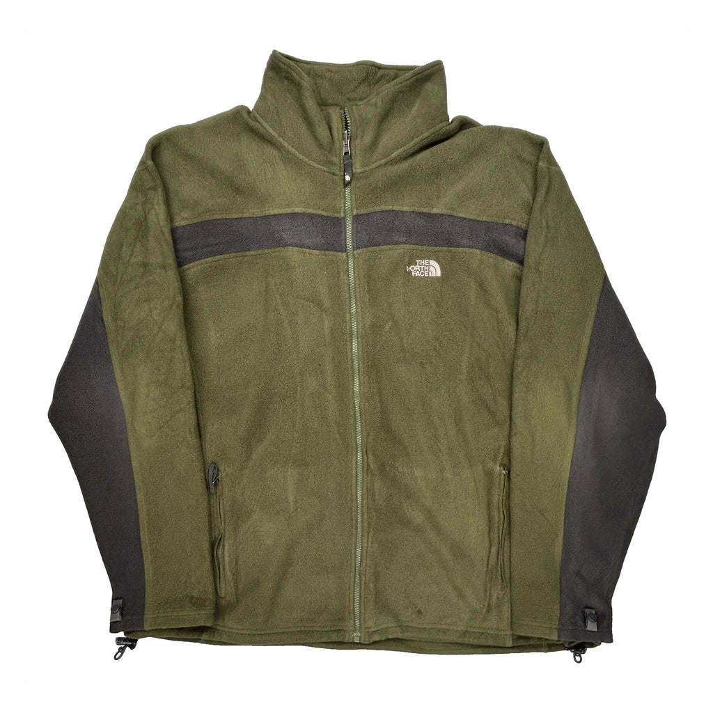The North Face Fleece Jacket - XL Grey Polyester Refurbished - Thrifted (note: this is a term often used to describe second- refurbished available on Cerqular