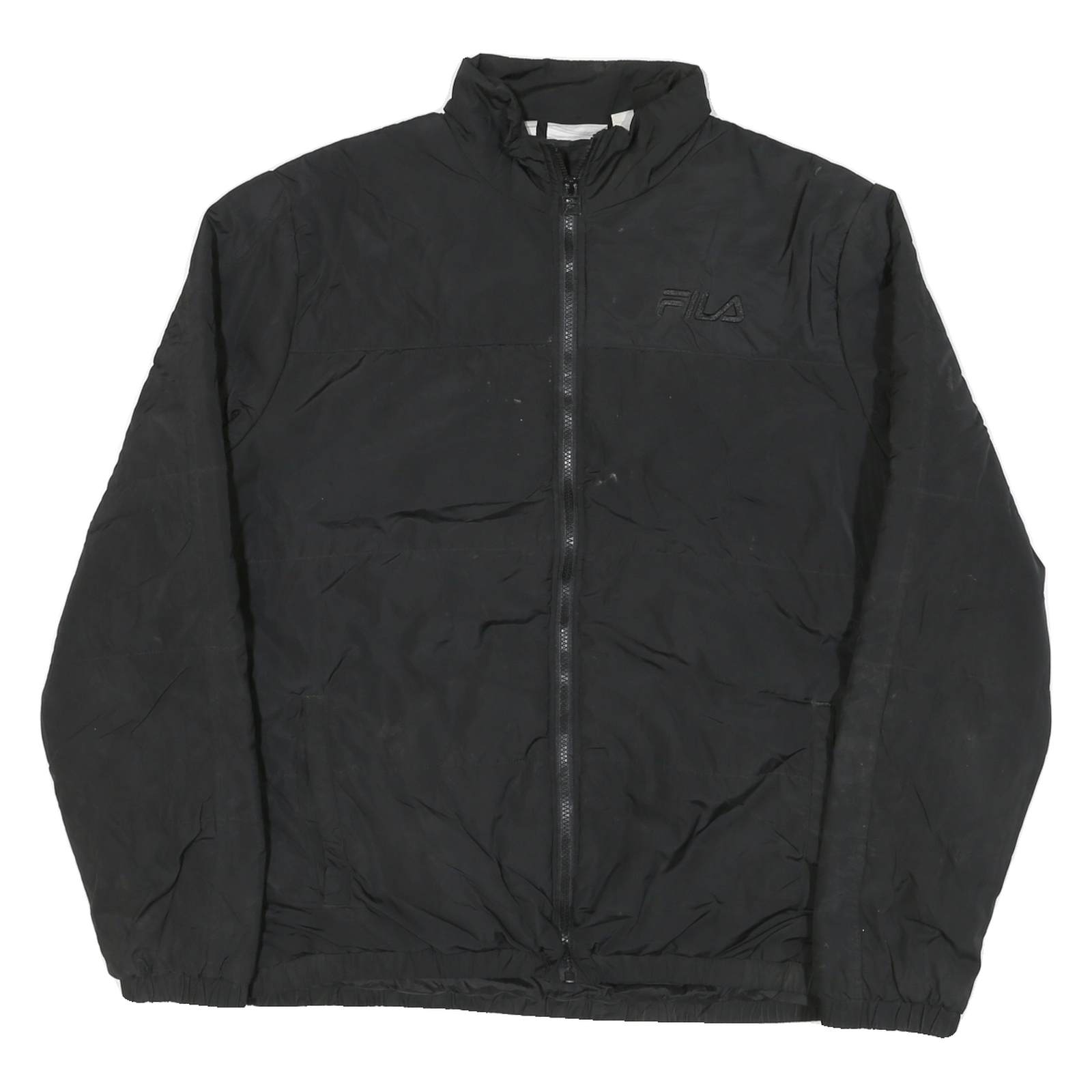 FILA Womens Black Athletic Zip Jacket 2XL Polyester Plain Comfortable Refurbished - N/A refurbished available on Cerqular