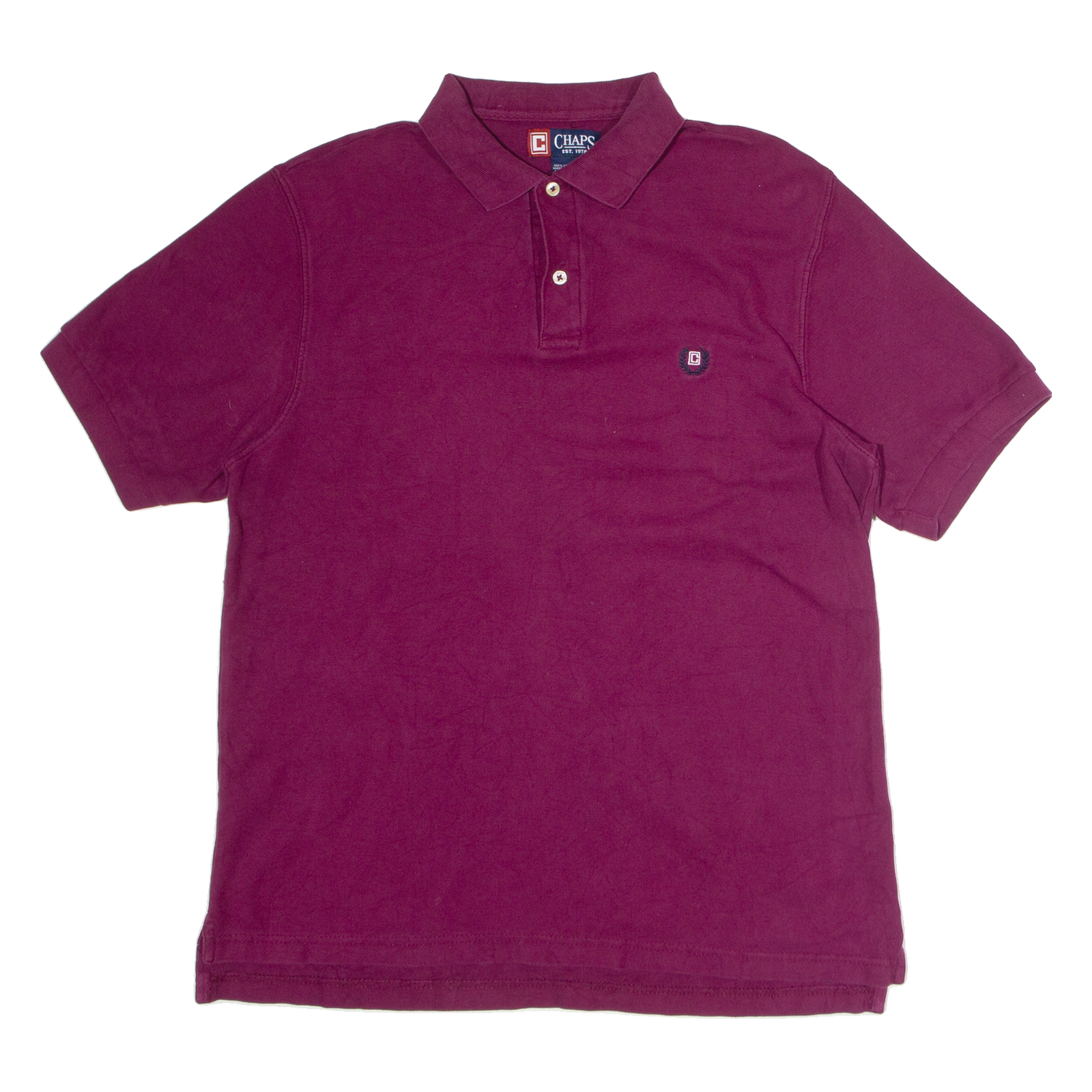 CHAPS Mens Polo Shirt Maroon L Refurbished - N/A refurbished available on Cerqular