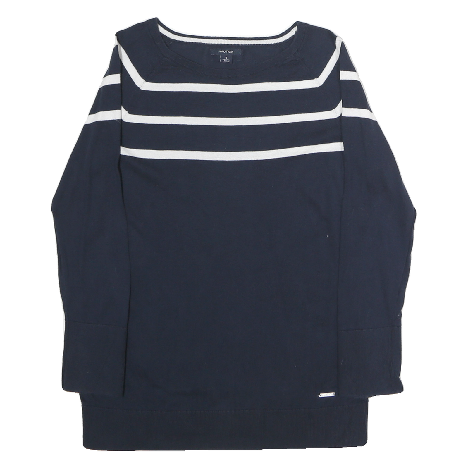 Buy NAUTICA Mens Navy Blue & White Striped Plain Crew Neck Cotton Jumper S Casual Refurbished - $35.09 NAUTICA Mens Navy Blue & White Striped Plain Crew Neck Cotton Jumper S Casual Refurbished - N/A refurbished available on Cerqular