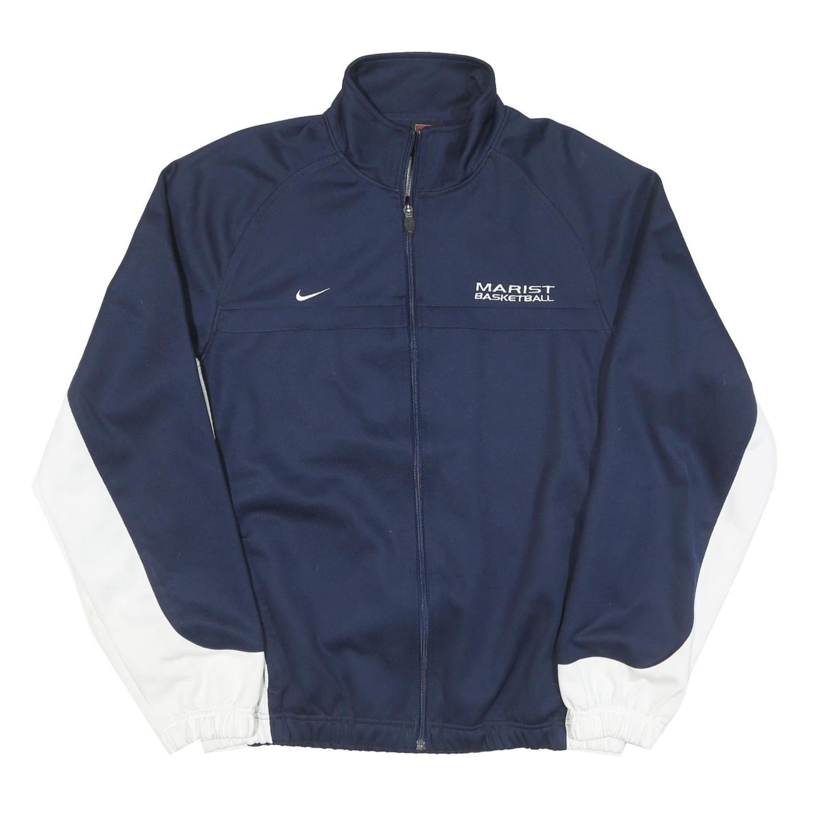 NIKE Mens Navy & White Marist Basketball Zip Up Polyester Blend Jacket L Refurbished - N/A refurbished available on Cerqular