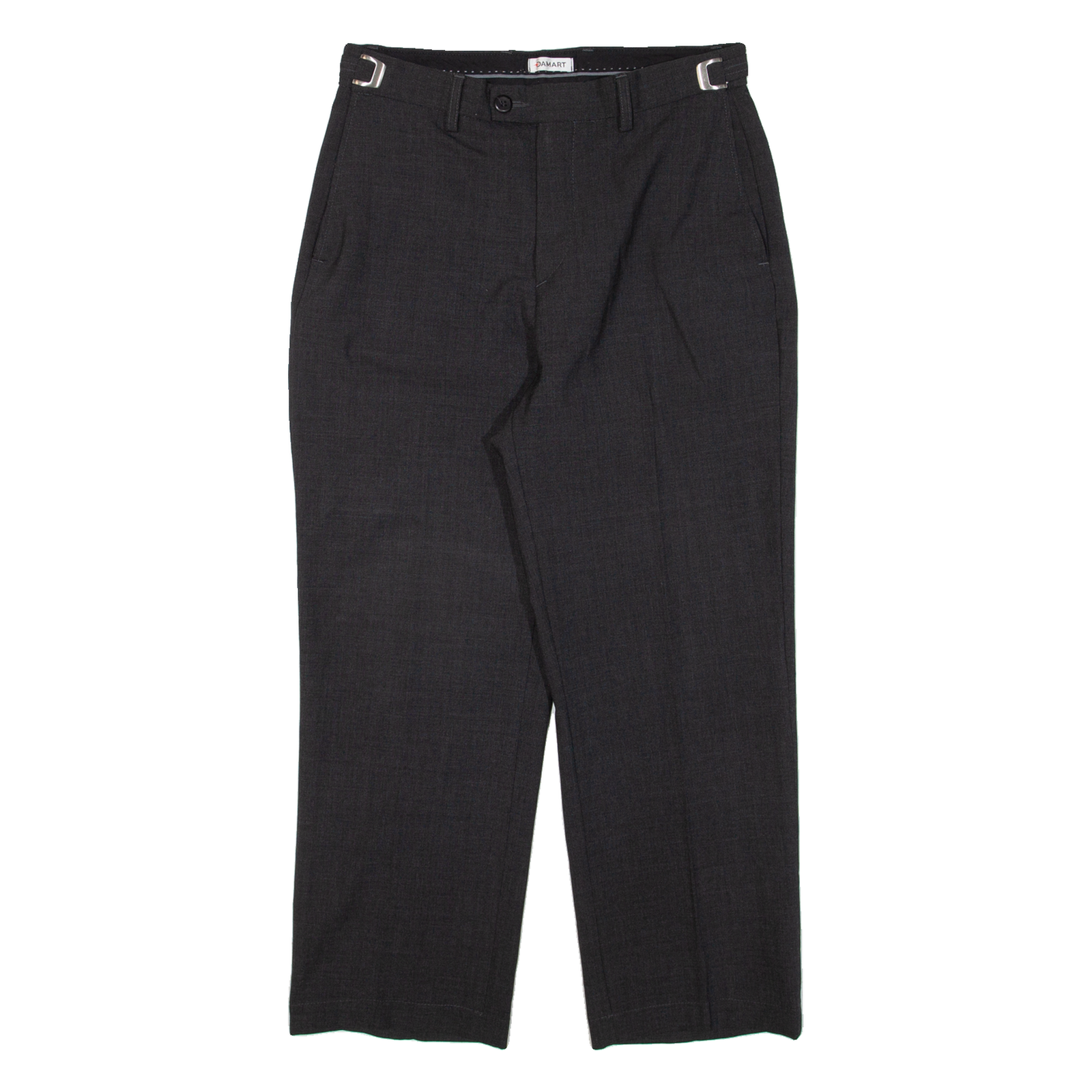 DAMART Womens Trousers Grey Regular Straight Wool W30 L25 Refurbished - N/A refurbished available on Cerqular