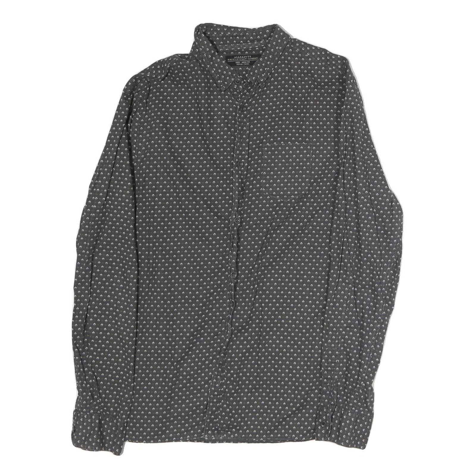 Buy ALL SAINTS Mens Grey & White Printed Cotton Shirt M Casual Button-Up Long Sleeve Refurbished - $35.09 ALL SAINTS Mens Grey & White Printed Cotton Shirt M Casual Button-Up Long Sleeve Refurbished - N/A refurbished available on Cerqular