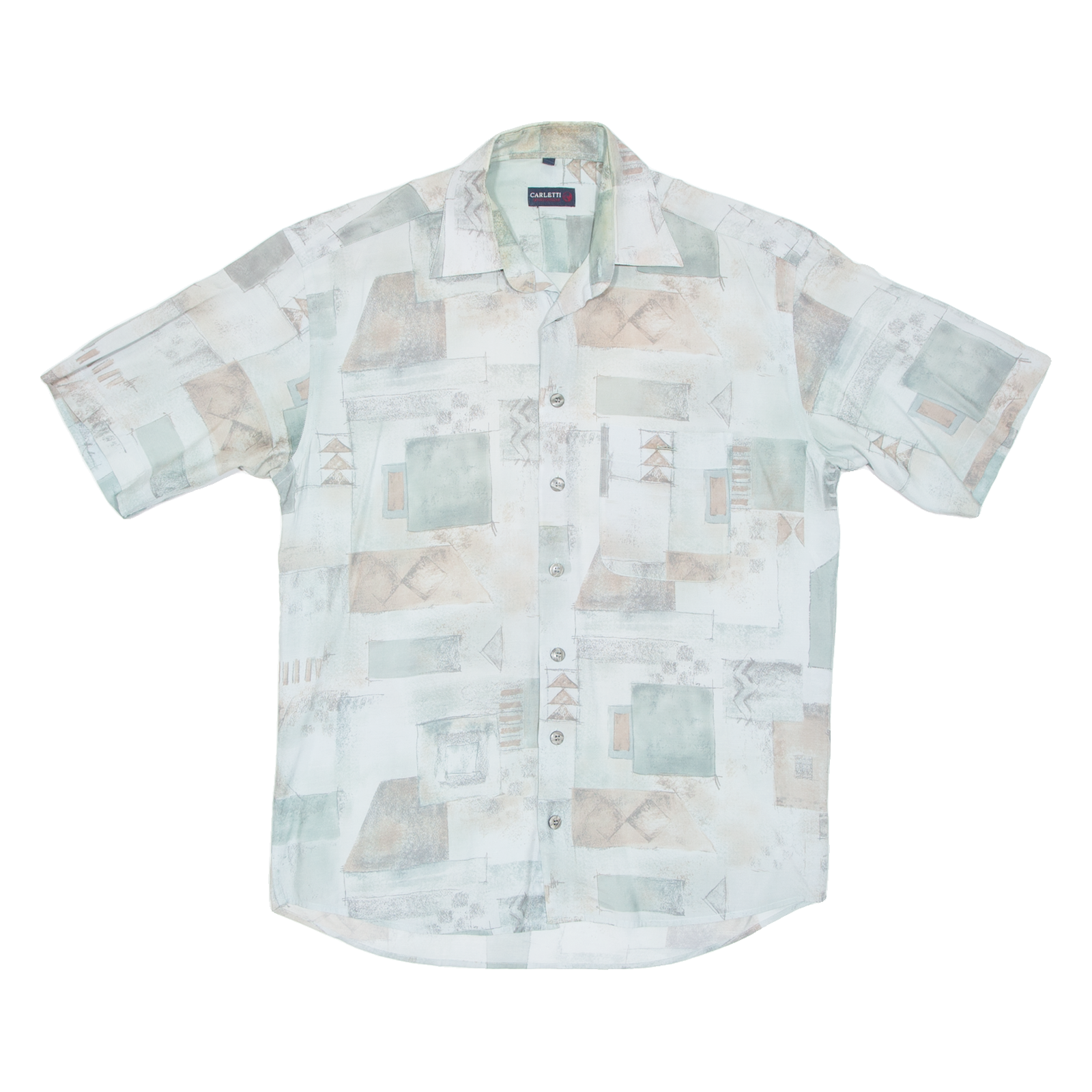 CARLETTI Mens Shirt Blue Crazy Pattern M Refurbished - N/A refurbished available on Cerqular